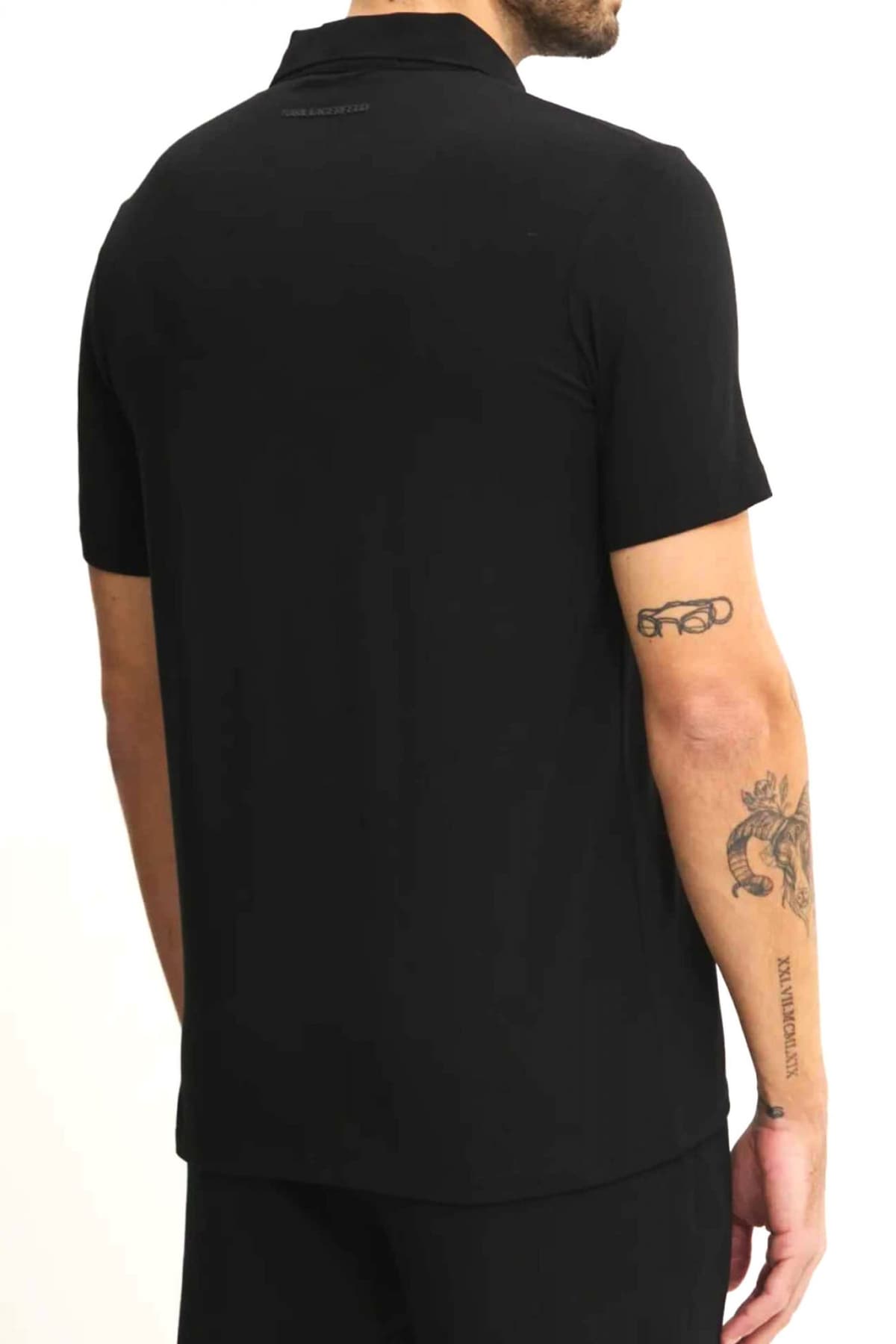 KARL LAGERFELD POLO LOGO ΜΑΥΡΟ