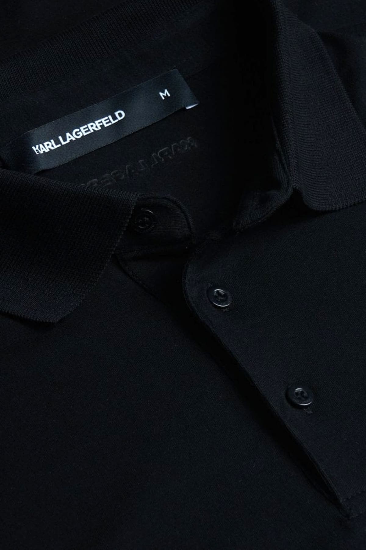 KARL LAGERFELD POLO LOGO ΜΑΥΡΟ