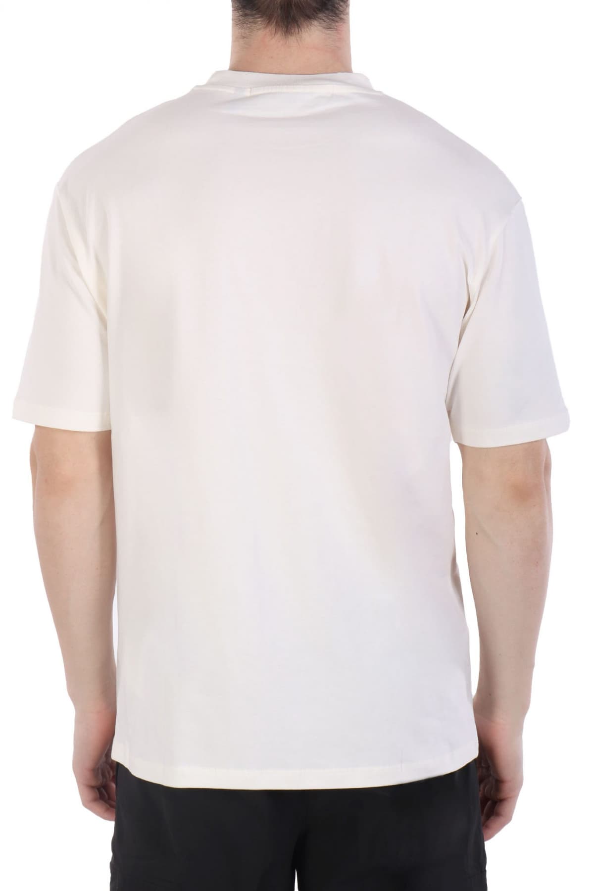 KARL LAGERFELD T-SHIRT CREW NECK LOGO ΕΚΡΟΥ