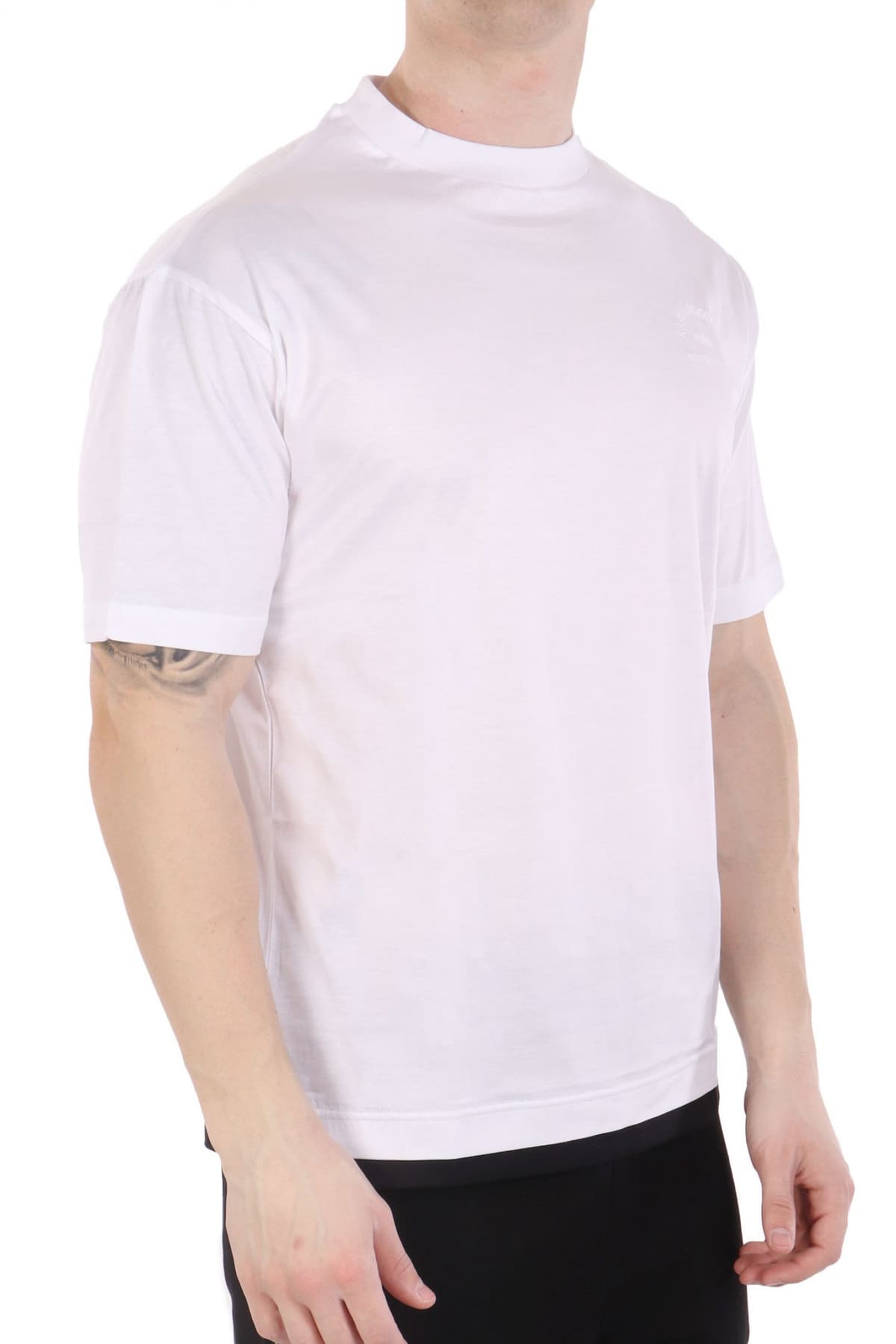 KARL LAGERFELD T-SHIRT CREW NECK LOGO ΛΕΥΚΟ