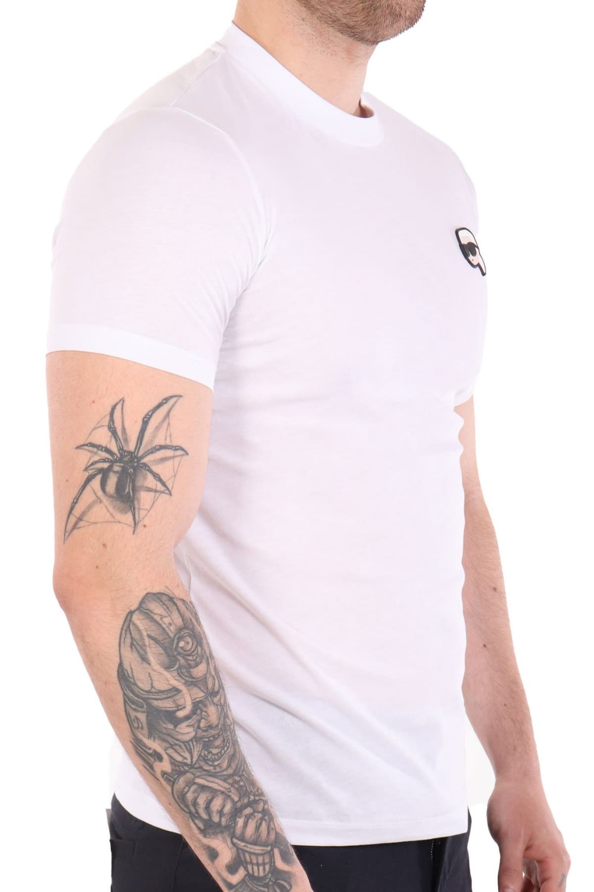 KARL LAGERFELD T-SHIRT LOGO ΛΕΥΚΟ