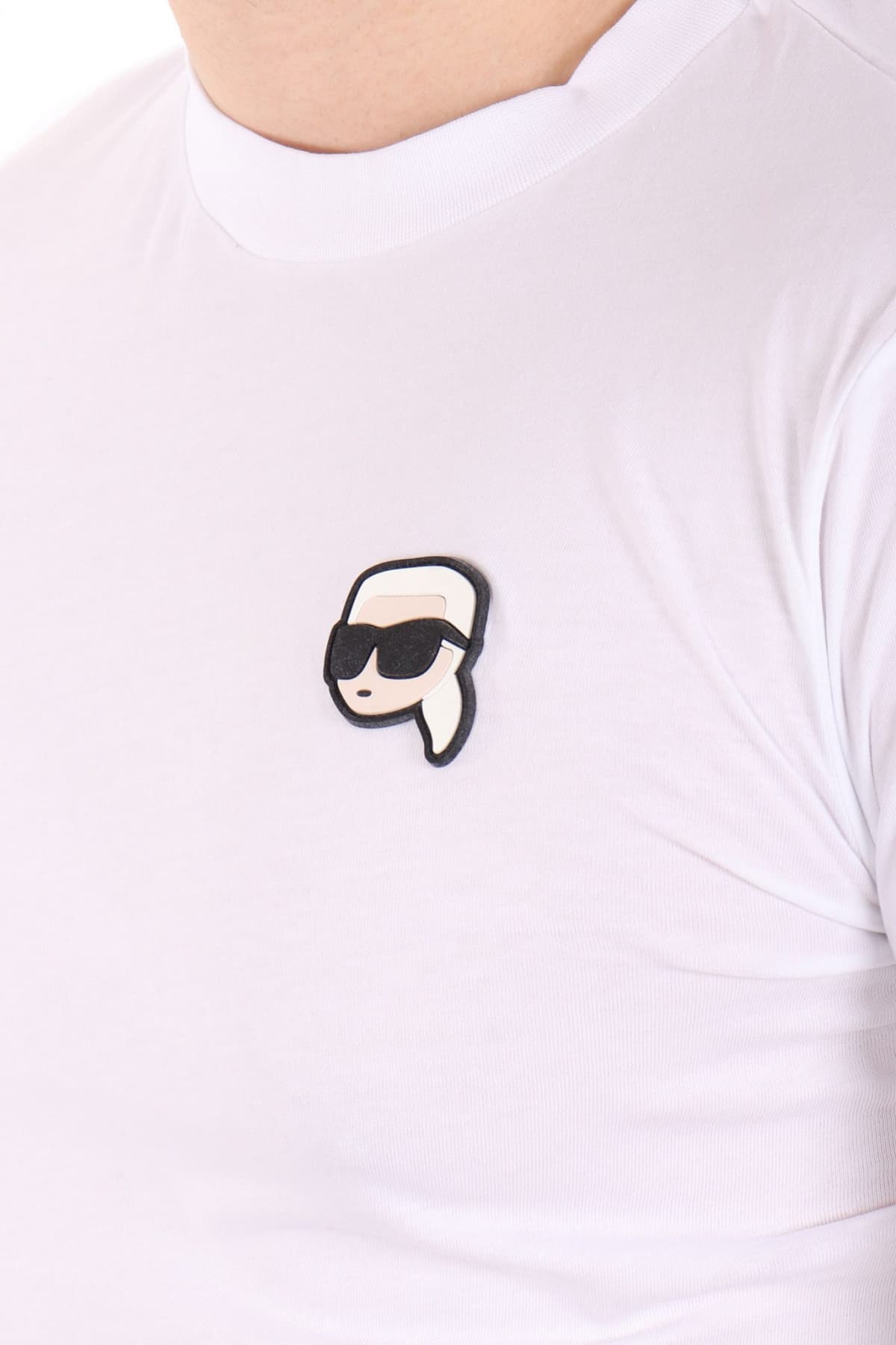 KARL LAGERFELD T-SHIRT LOGO ΛΕΥΚΟ
