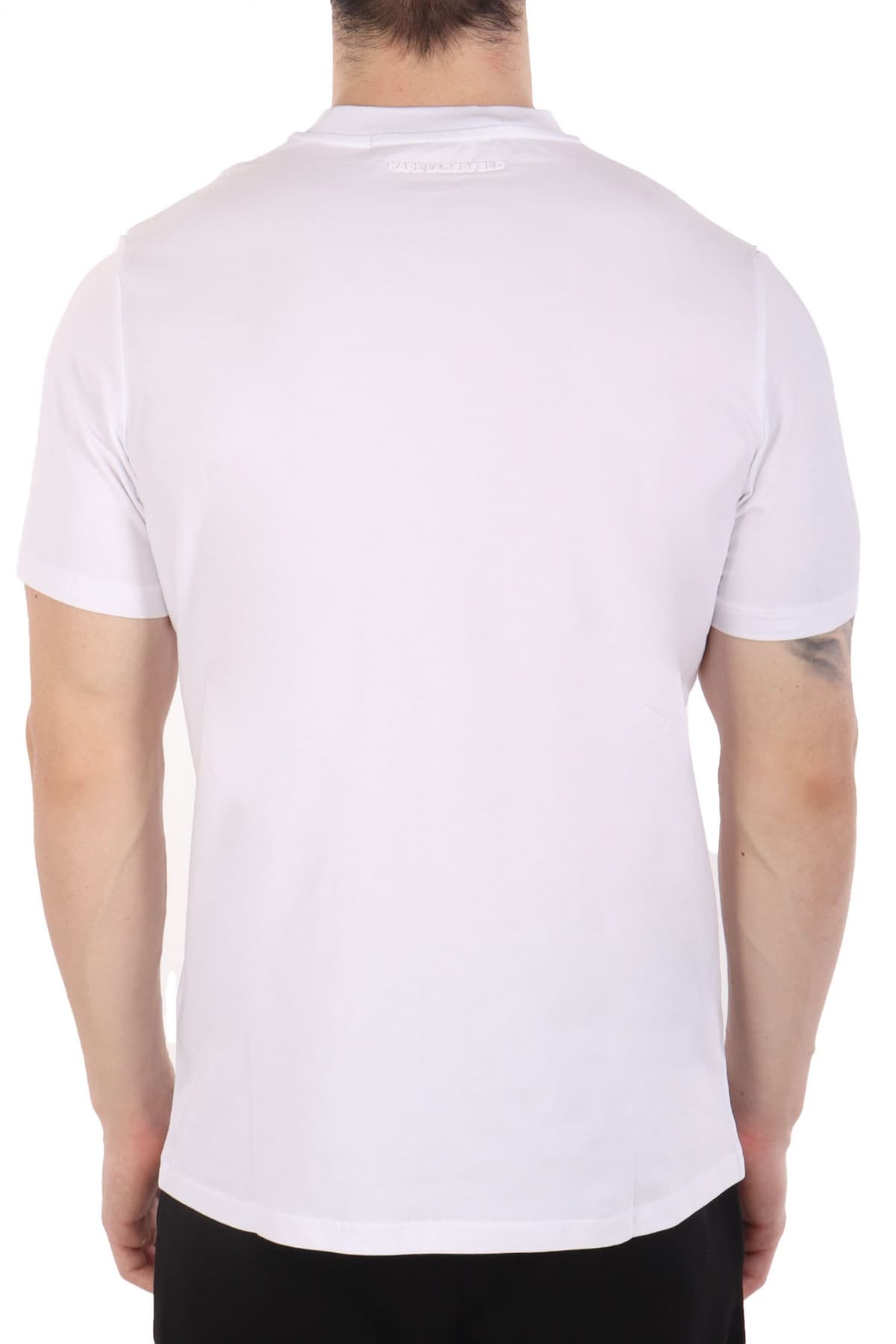 KARL LAGERFELD T-SHIRT LOGO ΛΕΥΚΟ