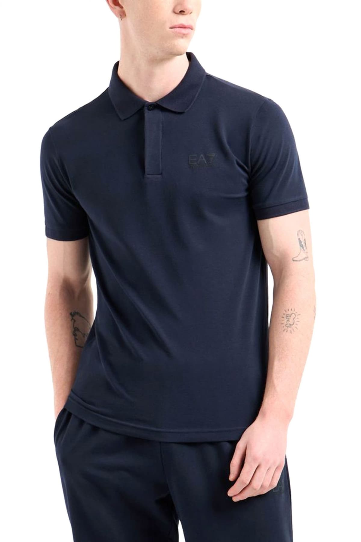 ARMANI 7 POLO LOGO ΜΠΛΕ