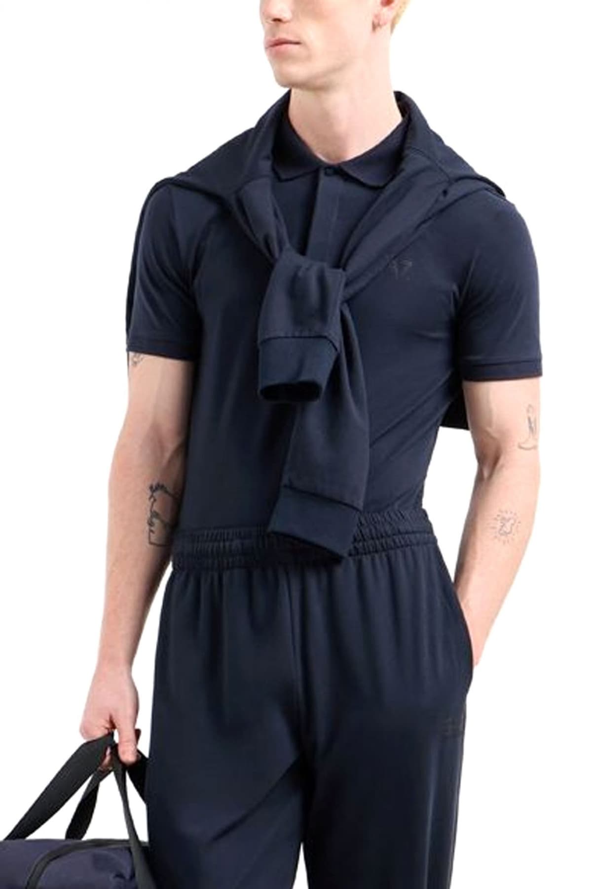 ARMANI 7 POLO LOGO ΜΠΛΕ