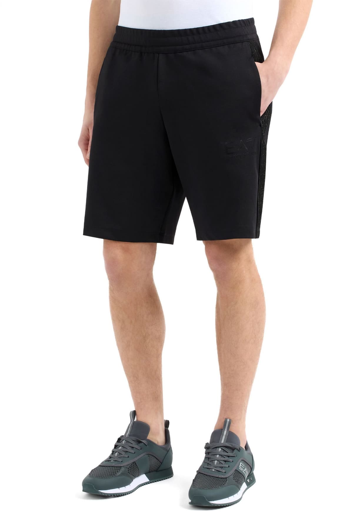 ARMANI 7 ΒΕΡΜΟΥΔΑ LOGO ΜΑΥΡΟ