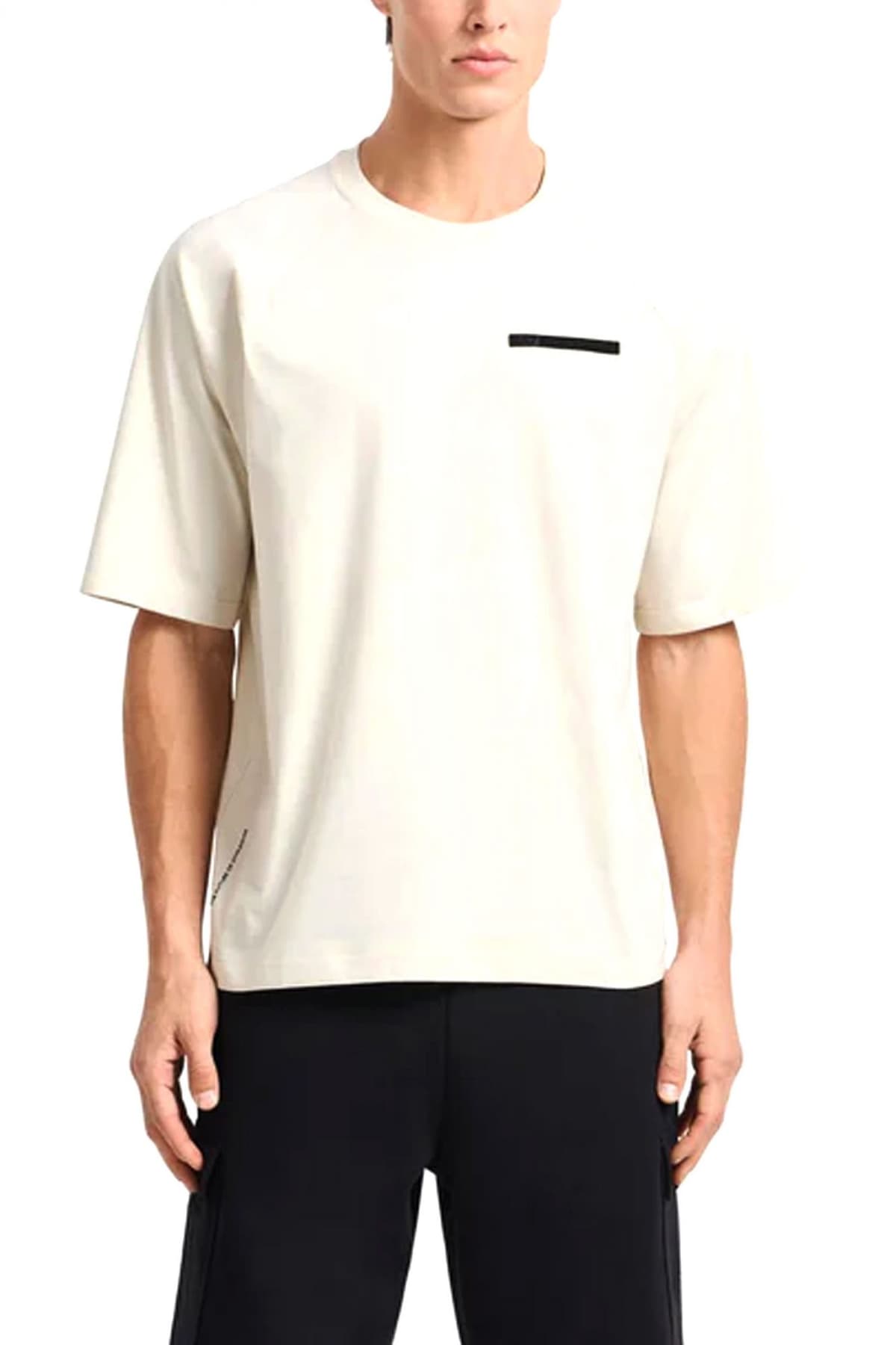 ARMANI 7 T-SHIRT LOGO ΕΚΡΟΥ