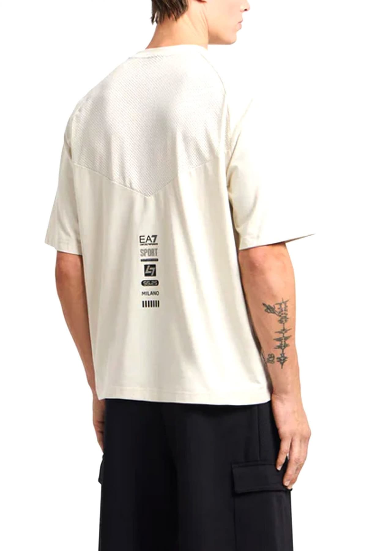 ARMANI 7 T-SHIRT LOGO ΕΚΡΟΥ