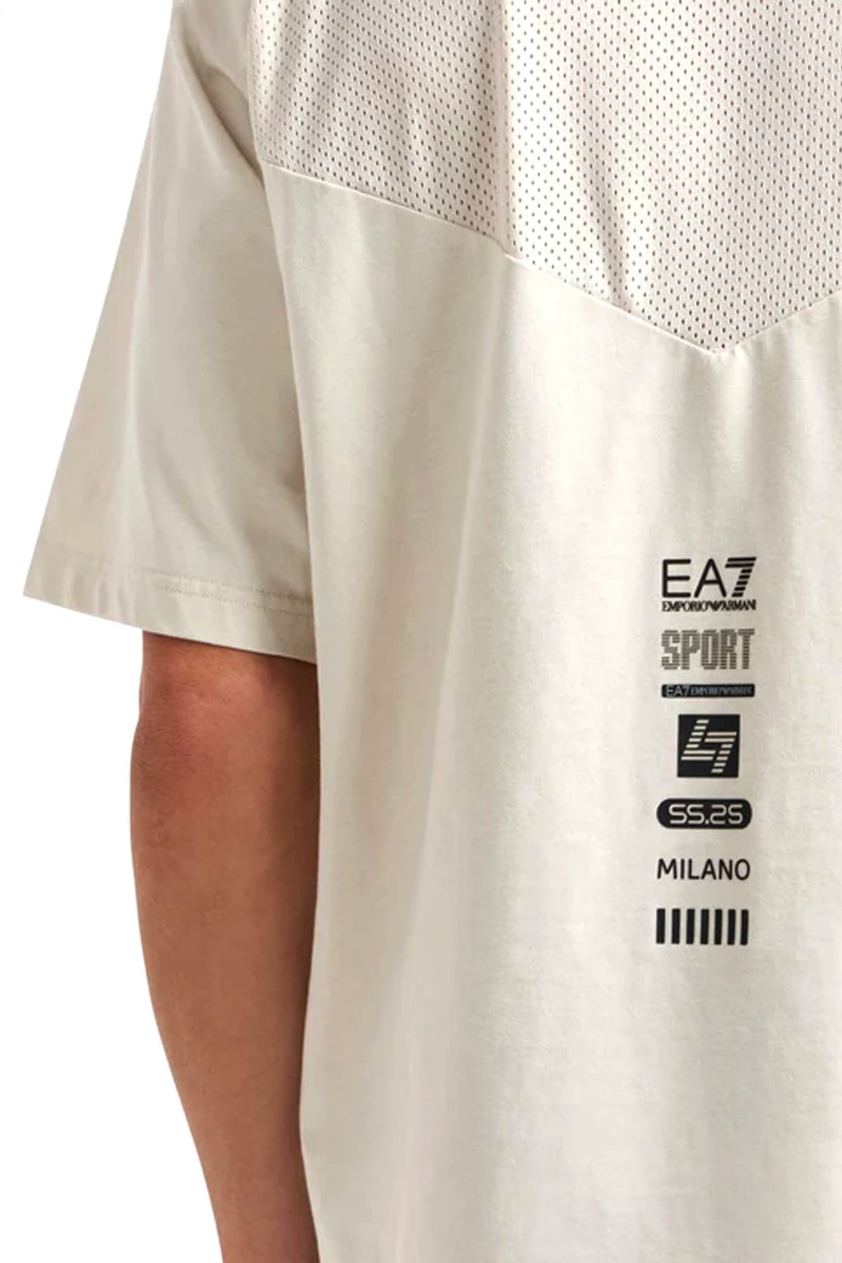 ARMANI 7 T-SHIRT LOGO ΕΚΡΟΥ