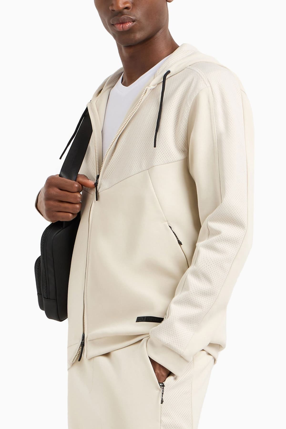 ARMANI 7 ΦΟΥΤΕΡ ZIPHOOD LOGO ΜΠΕΖ