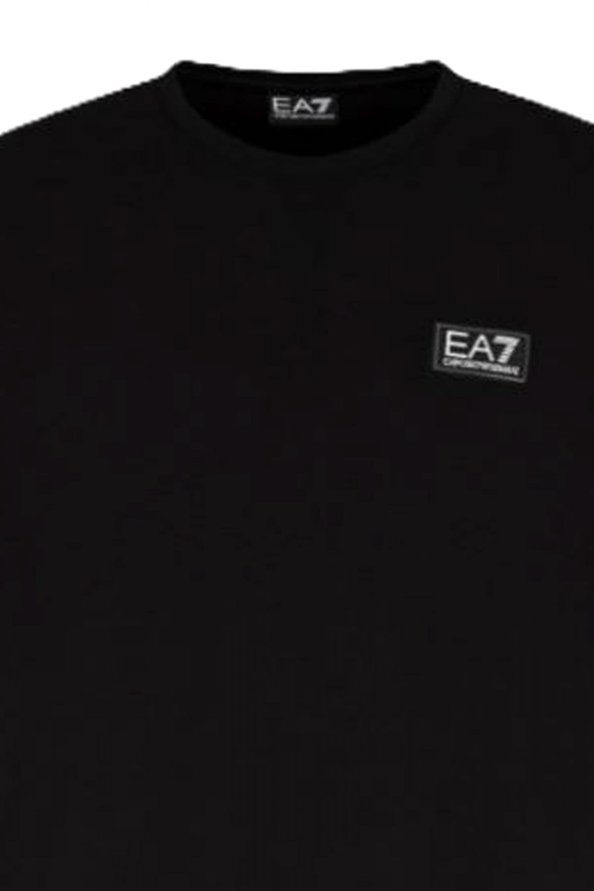 ARMANI 7 T-SHIRT LOGO SIDE ZIP ΜΑΥΡΟ