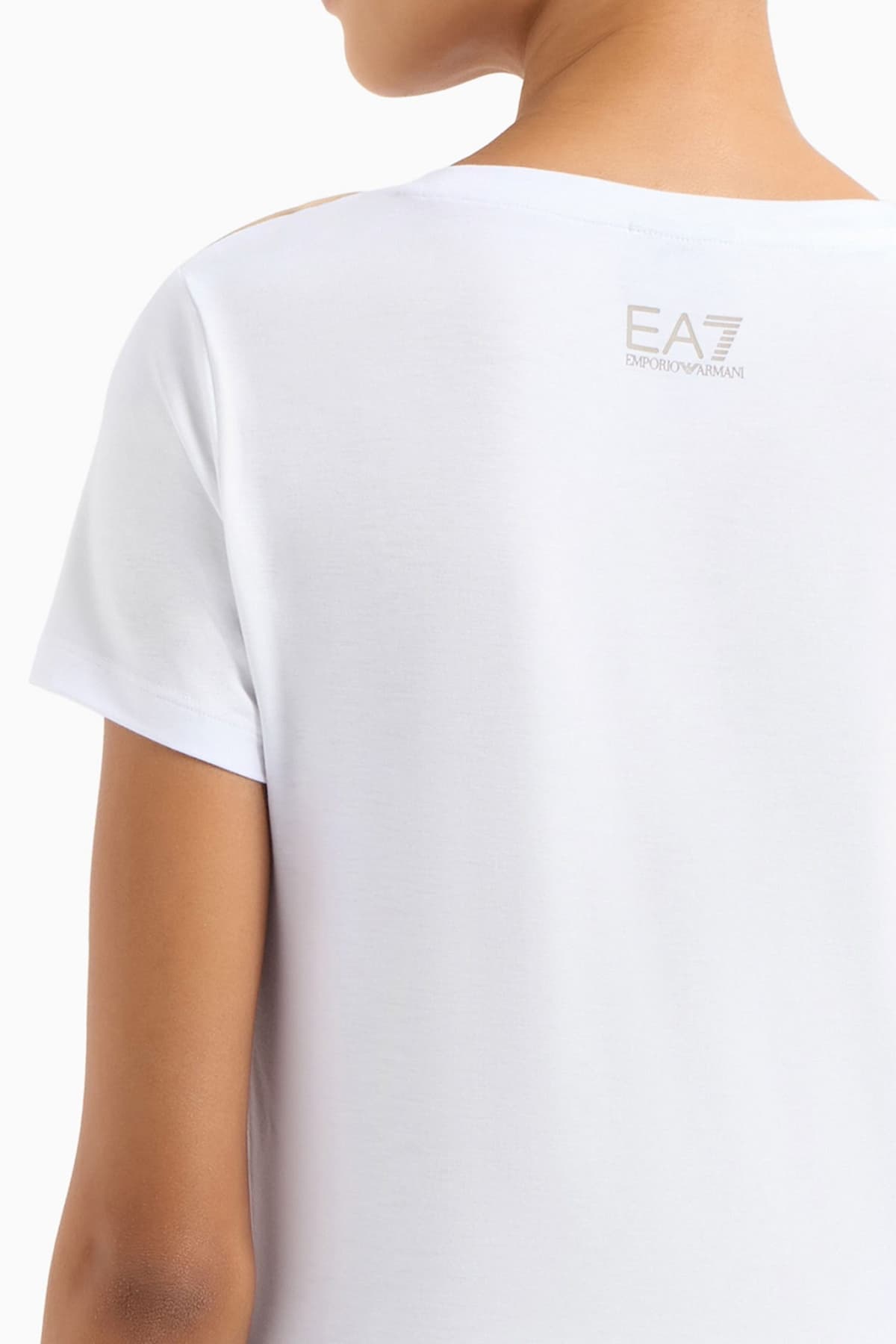 ARMANI 7 T-SHIRT LOGO ΛΕΥΚΟ