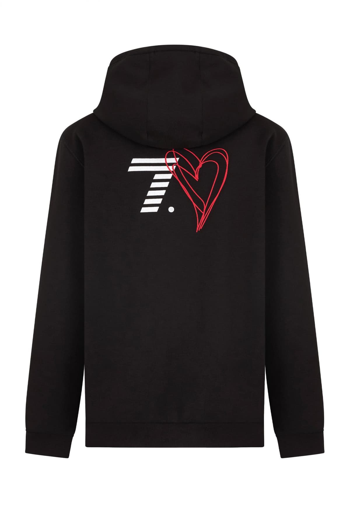 ARMANI 7 ΦΟΥΤΕΡ ZIPHOOD LOGO HEART ΜΑΥΡΟ