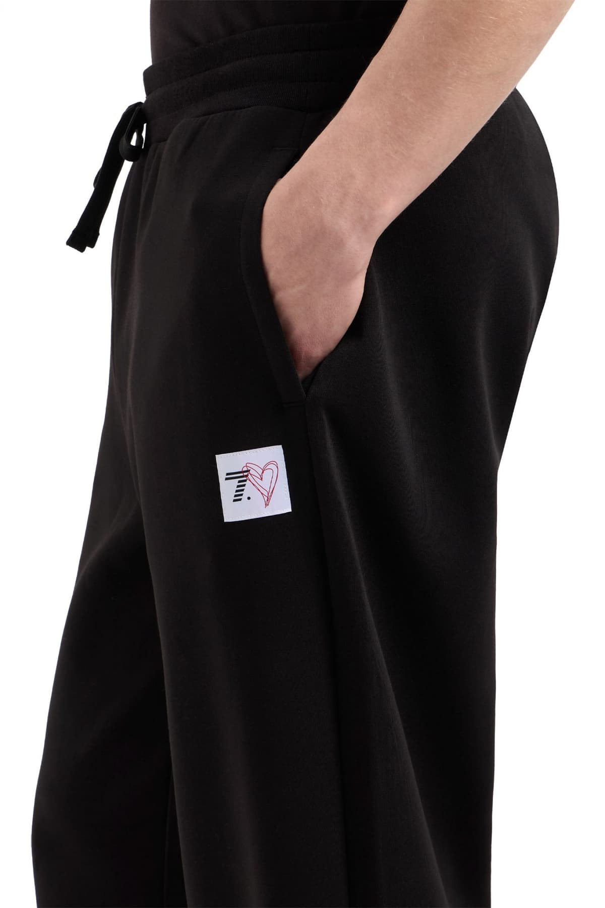 ARMANI 7 ΠΑΝΤΕΛΟΝΙ ΦΟΡΜΑ LOGO HEART ΜΑΥΡΟ