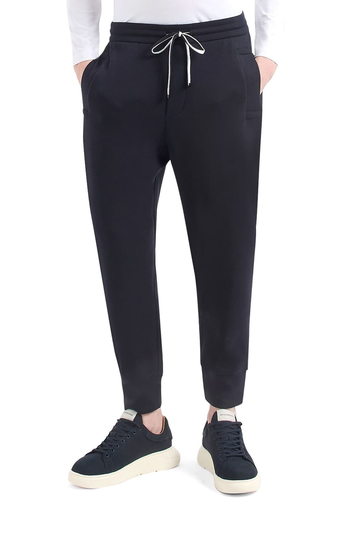 EMPORIO ARMANI ΠΑΝΤΕΛΟΝΙ ΦΟΡΜΑ LOGO ΜΠΛΕ