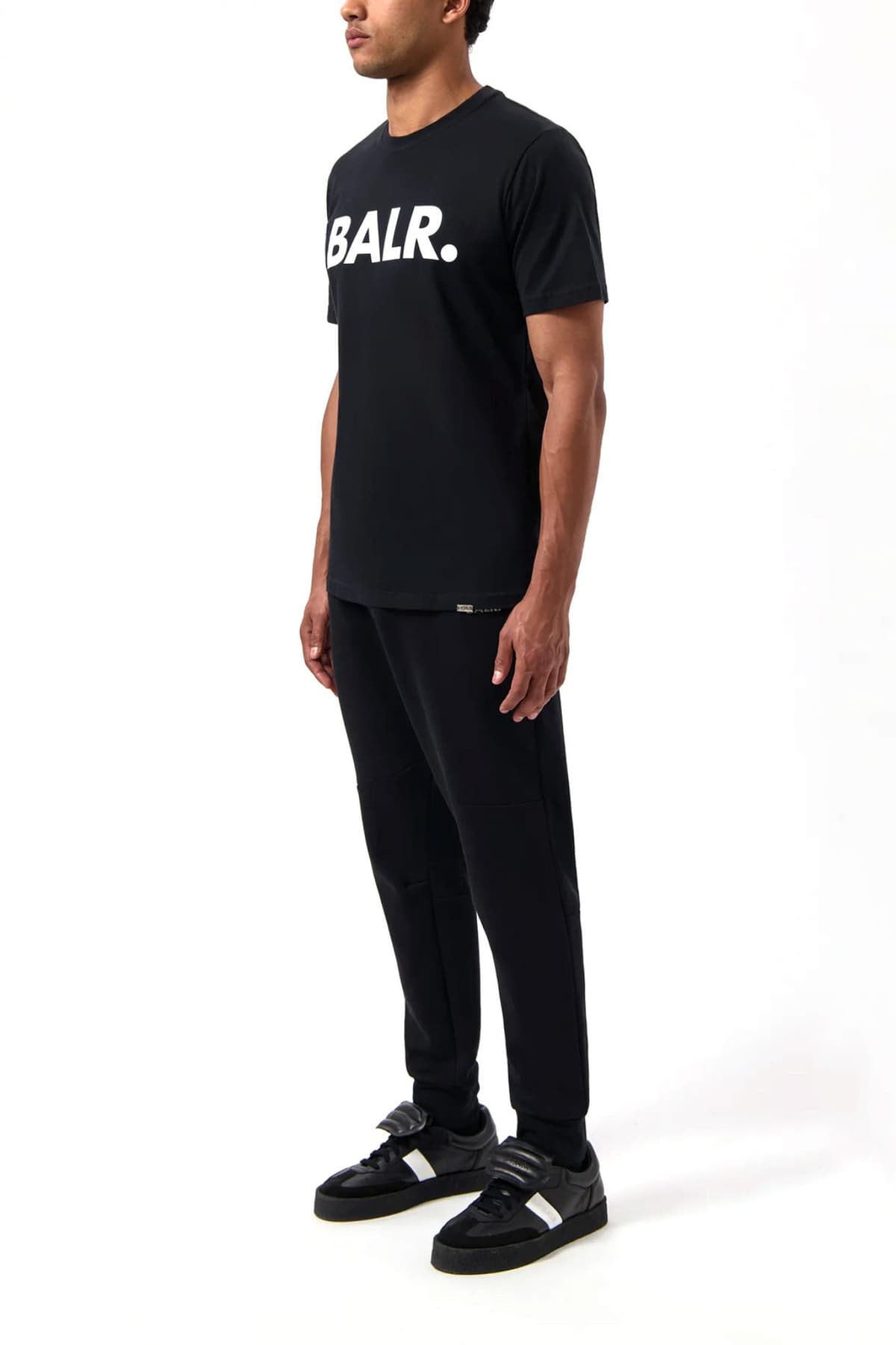 BALR. T-SHIRT BRAND STRAIGHT FIT LOGO ΜΑΥΡΟ