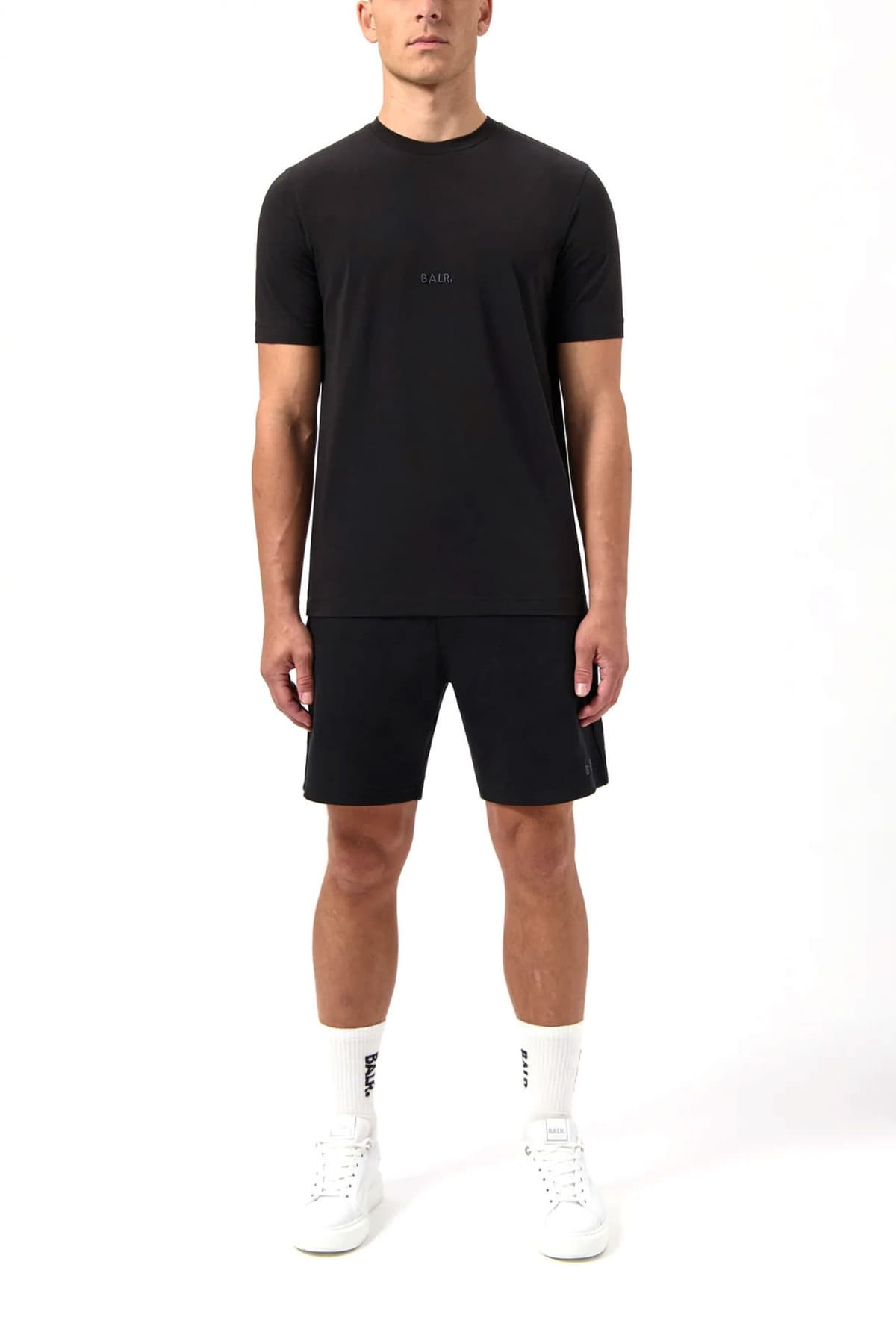 BALR. T-SHIRT SLIM FIT LOGO ΜΑΥΡΟ