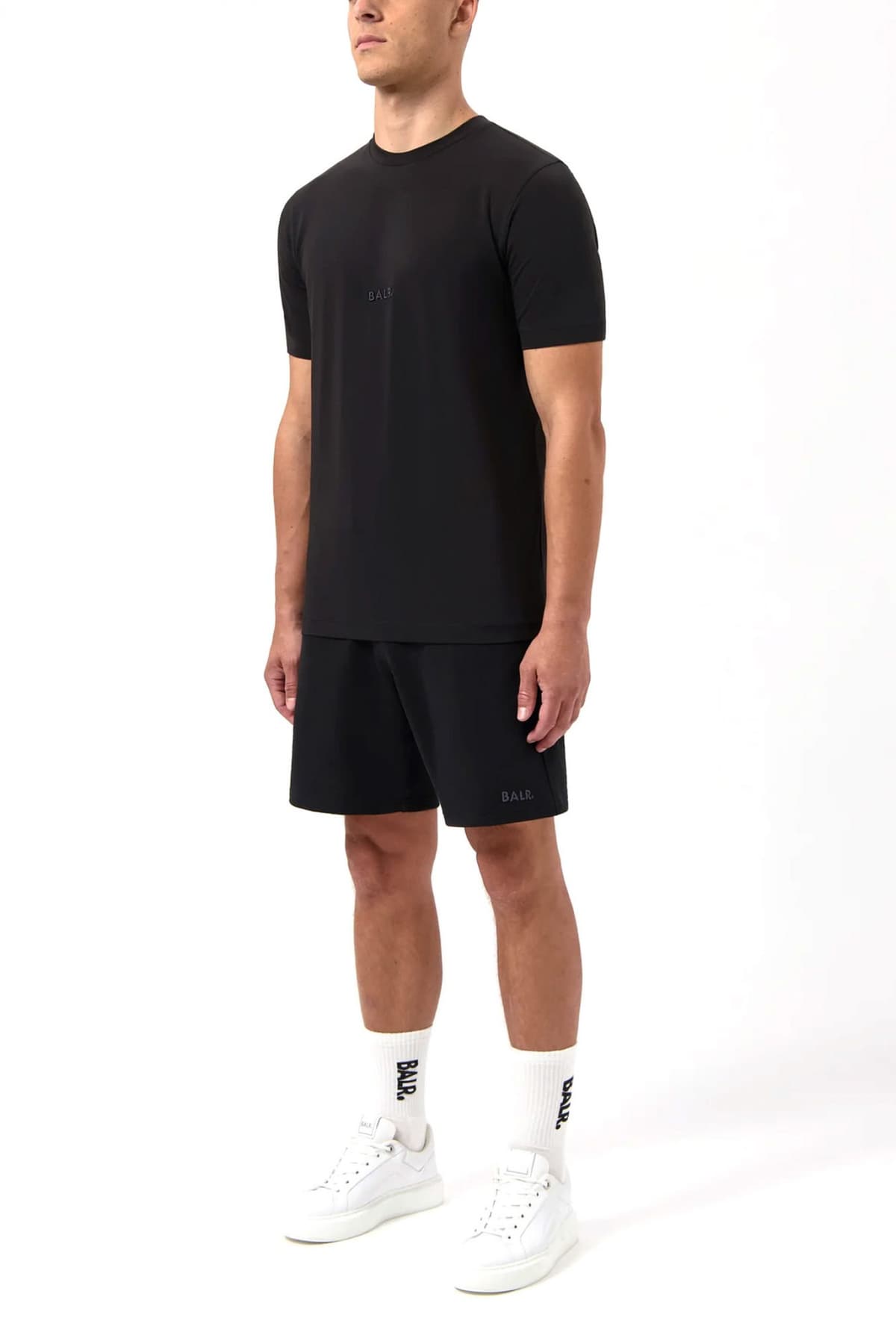 BALR. T-SHIRT SLIM FIT LOGO ΜΑΥΡΟ