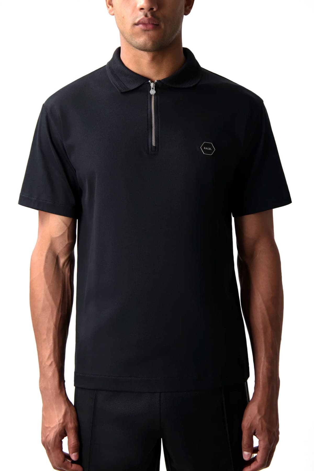 BALR. POLO HEX-SERIES LOGO ΜΕΤΑΛΛΙΚΟ ΜΑΥΡΟ