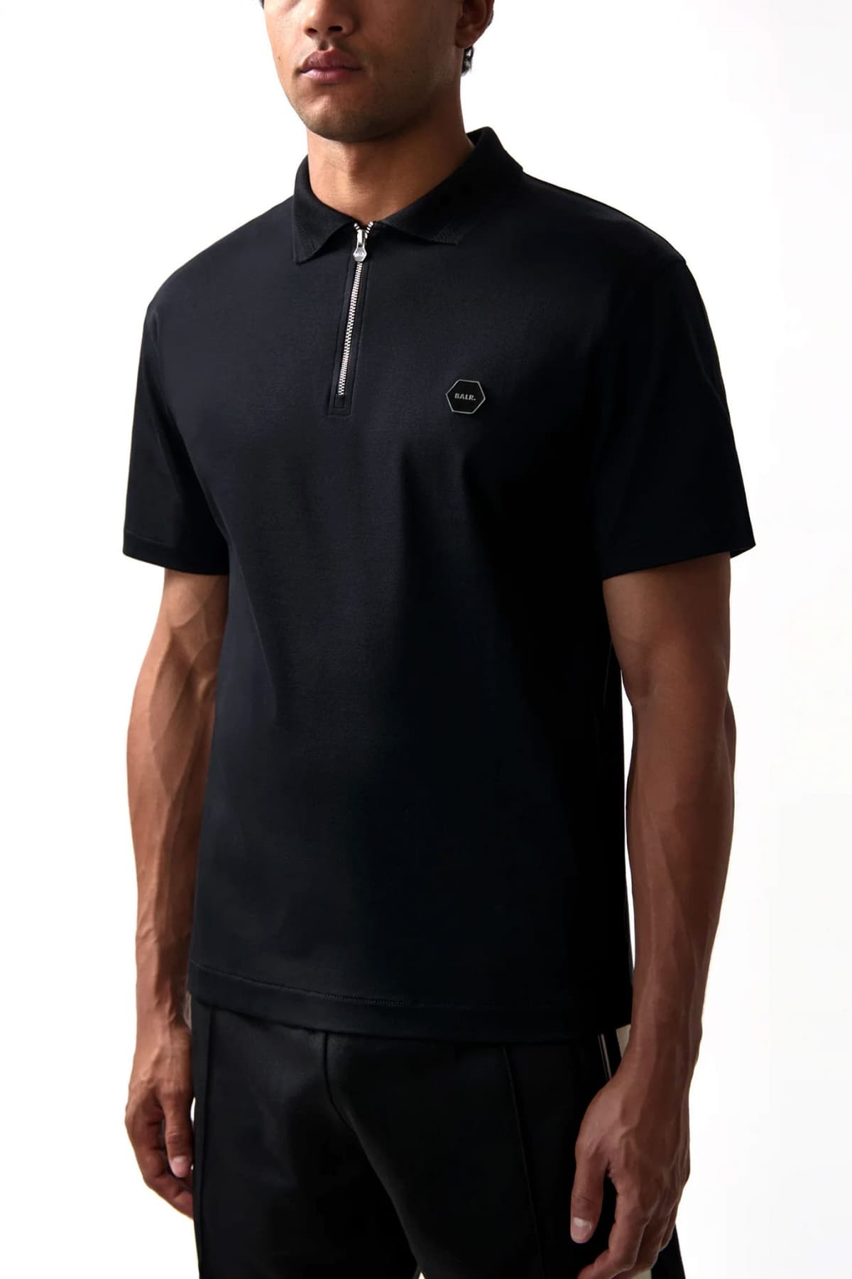 BALR. POLO HEX-SERIES LOGO ΜΕΤΑΛΛΙΚΟ ΜΑΥΡΟ