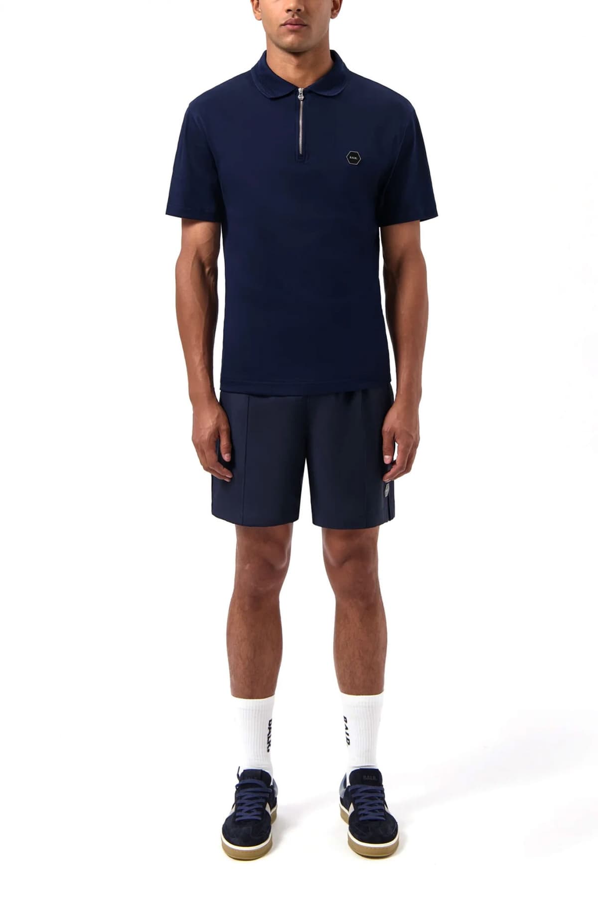 BALR. POLO HEX-SERIES LOGO ΜΕΤΑΛΛΙΚΟ ΜΠΛΕ