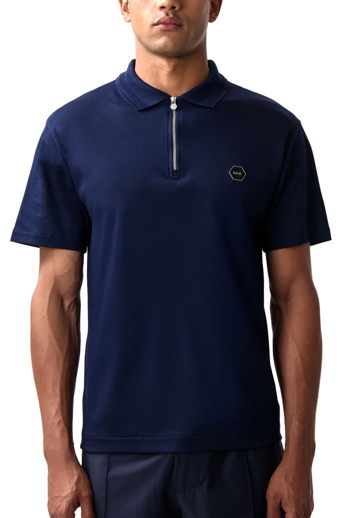 BALR. POLO HEX-SERIES LOGO ΜΕΤΑΛΛΙΚΟ ΜΠΛΕ