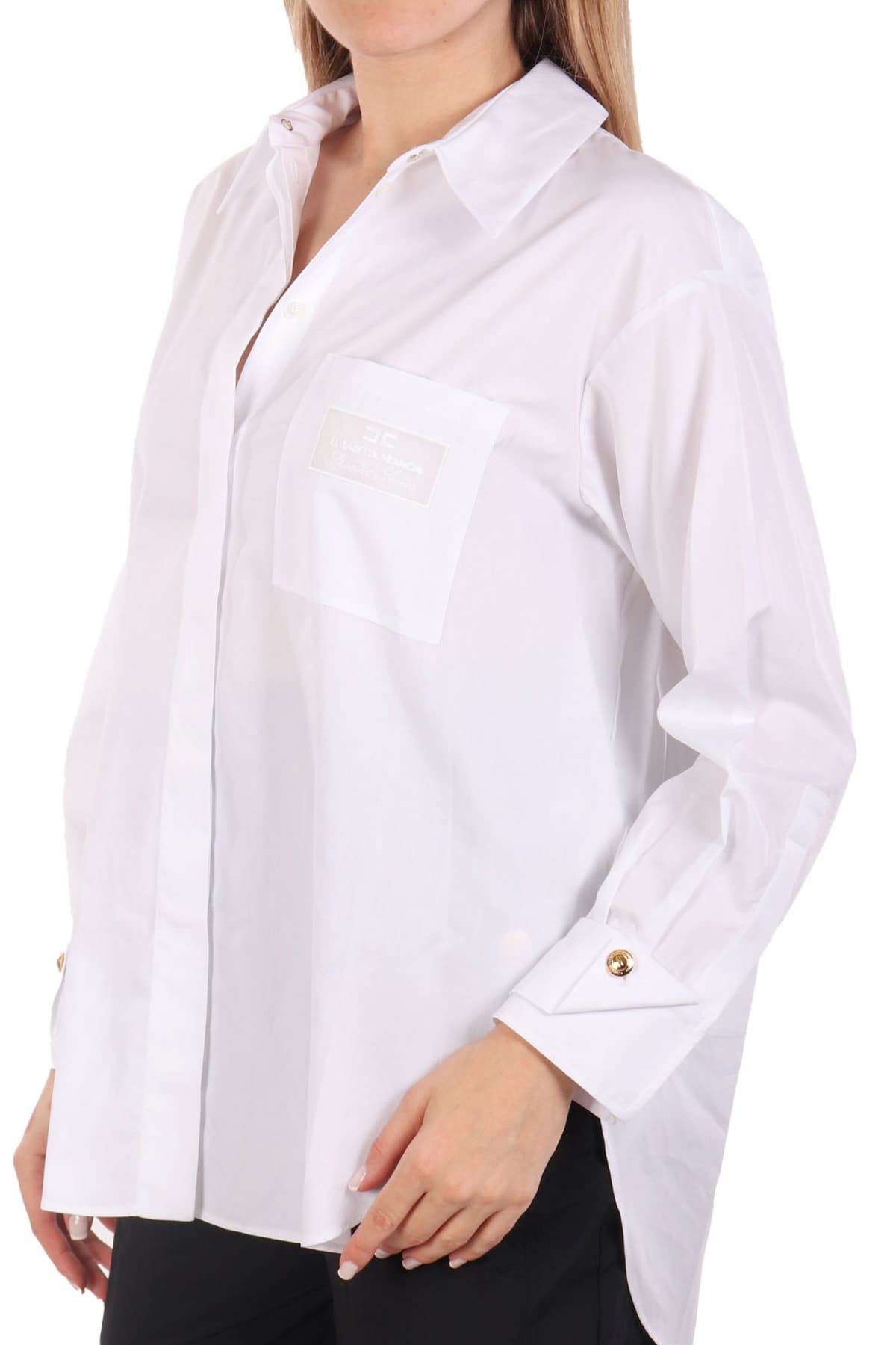 ELISABETTA FRANCHI ΠΟΥΚΑΜΙΣΑ ΧΡΥΣΑ ΚΟΥΜΠΙΑ ΔΙΑΦΑΝΗ ΤΣΕΠΗ LOGO ΛΕΥΚΟ