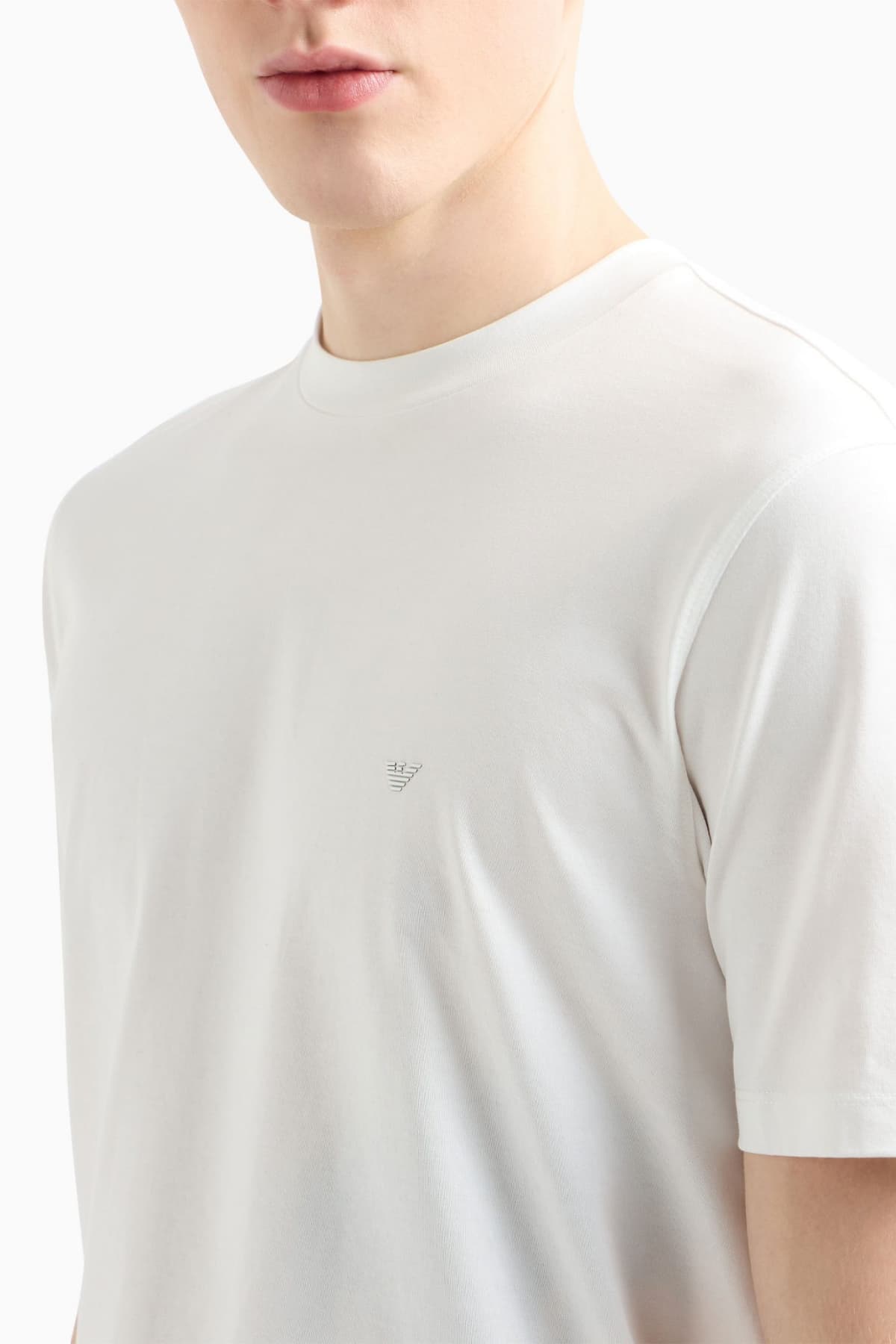 EMPORIO ARMANI T-SHIRT LOGO ΛΕΥΚΟ