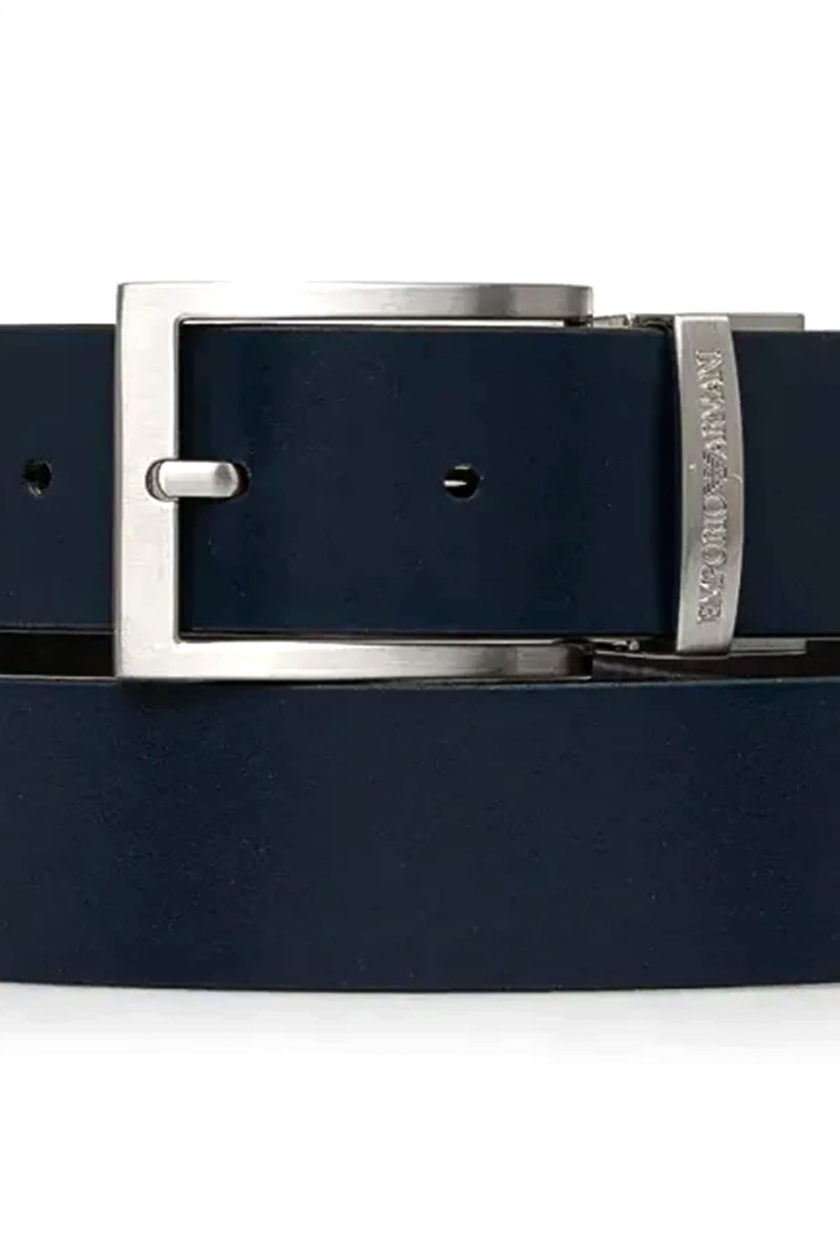 EMPORIO ARMANI ΖΩΝΗ REVERSIBLE ΜΑΥΡΟ-ΜΠΛΕ