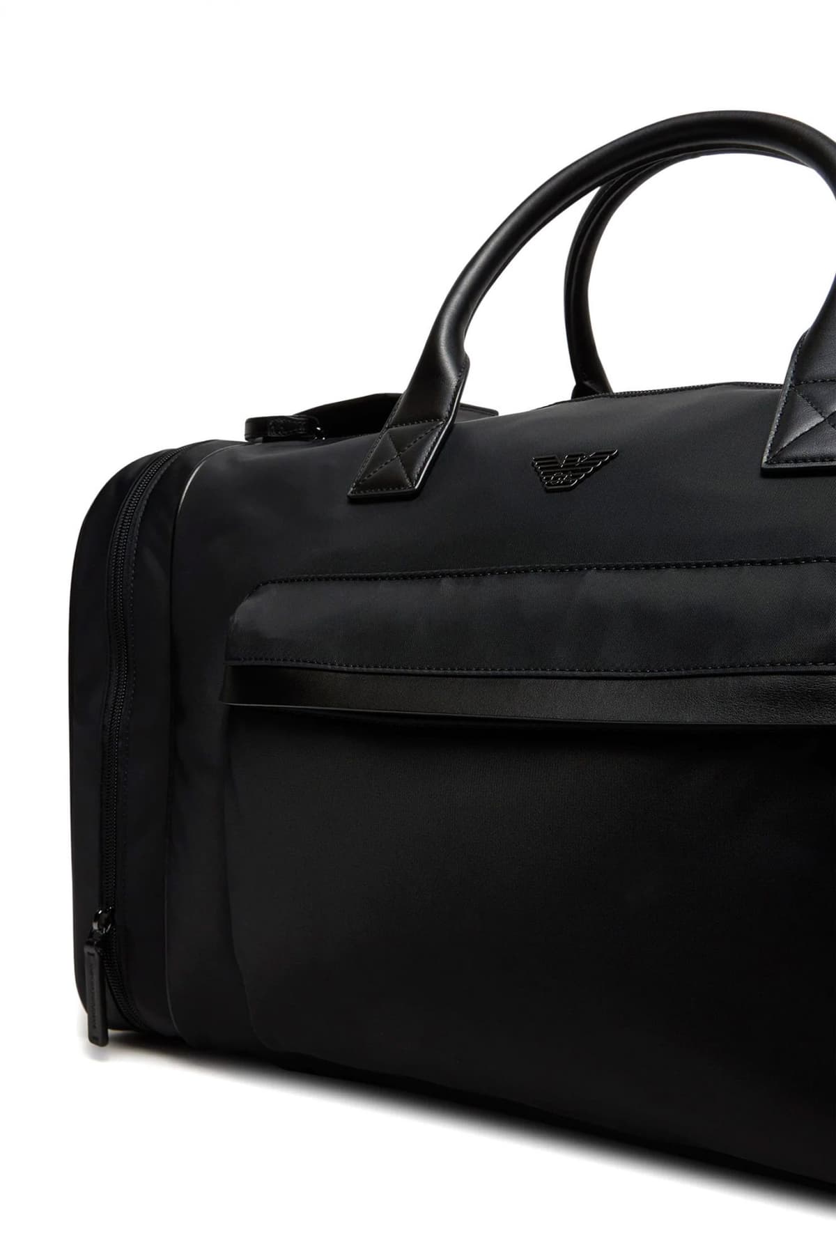 EMPORIO ARMANI ΣΑΚΟΣ ΤΑΞΙΔΙΟΥ LOGO ΜΑΥΡΟ