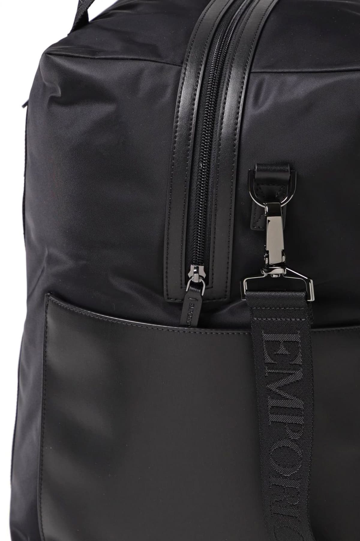 EMPORIO ARMANI ΣΑΚΟΣ ΤΑΞΙΔΙΟΥ LOGO ΜΑΥΡΟ