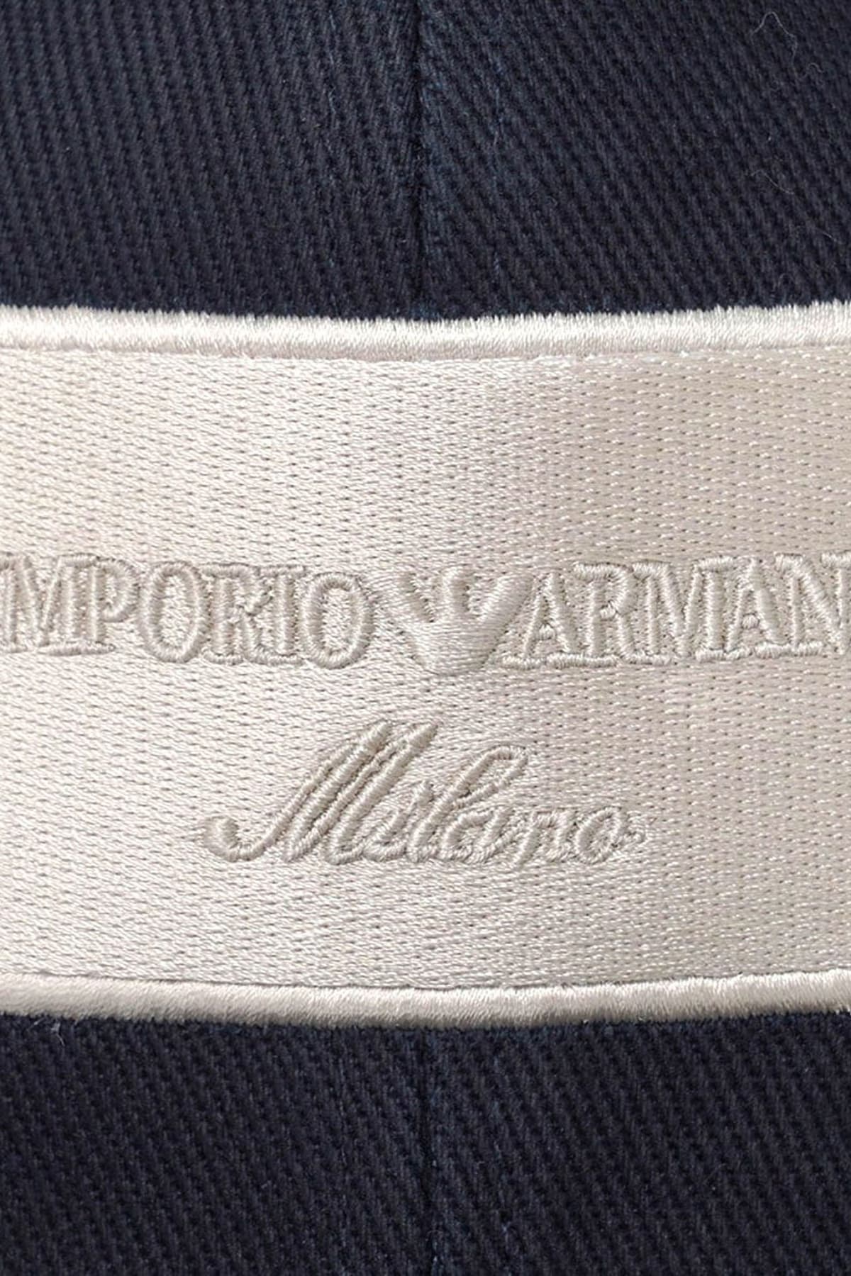 EMPORIO ARMANI ΚΑΠΕΛΟ BASEBALL LOGO ΜΠΛΕ