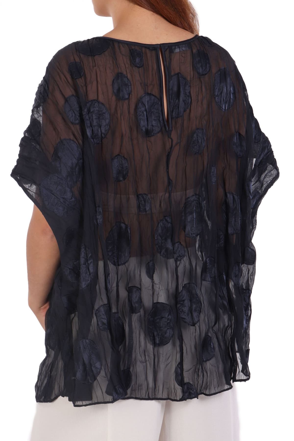 EMPORIO ARMANI ΜΠΛΟΥΖΑ ΓΚΟΦΡΕ ΠΟΥΑ ΣΚΟΥΡΟ ΜΠΛΕ