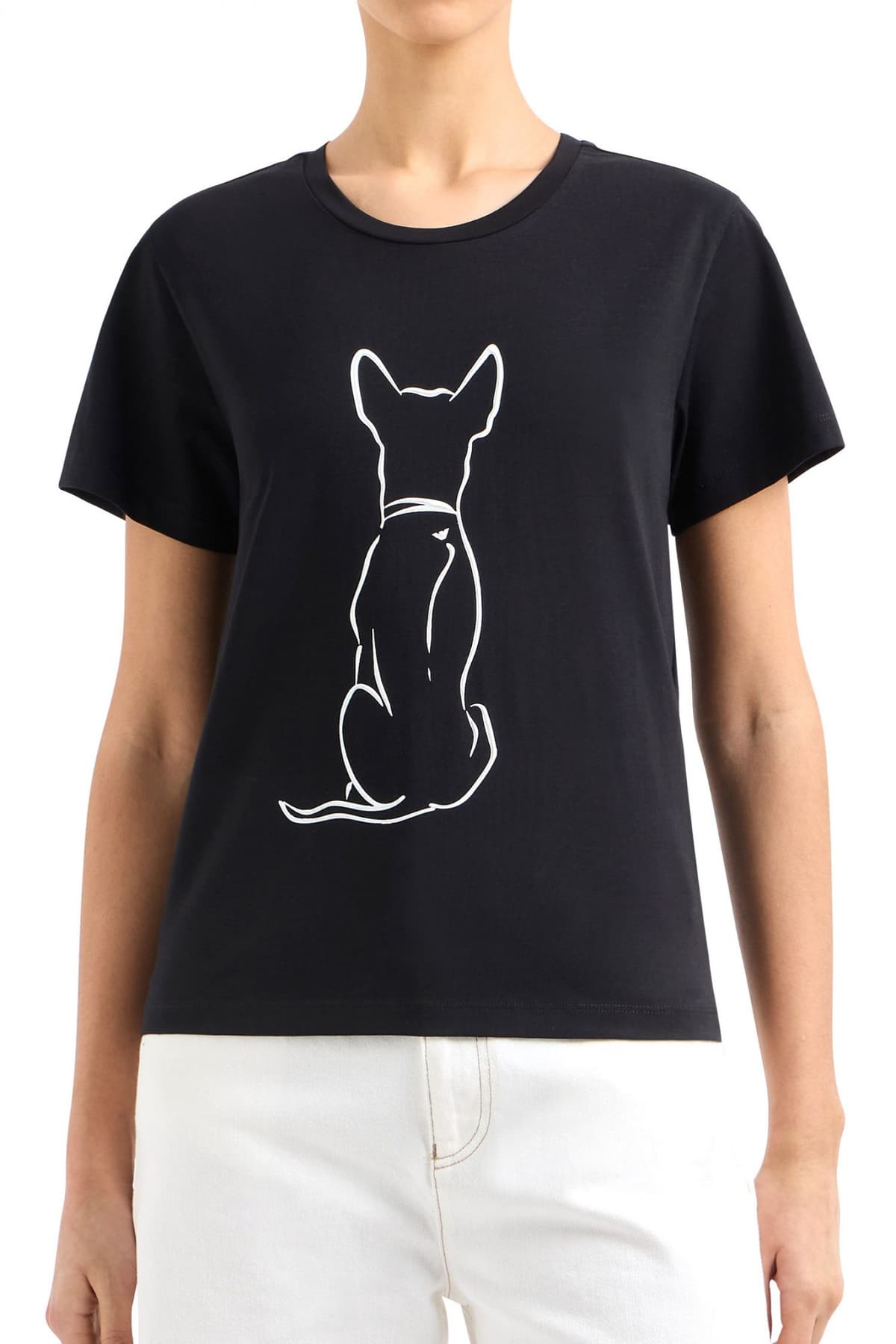 EMPORIO ARMANI T-SHIRT LOGO ΜΑΥΡΟ