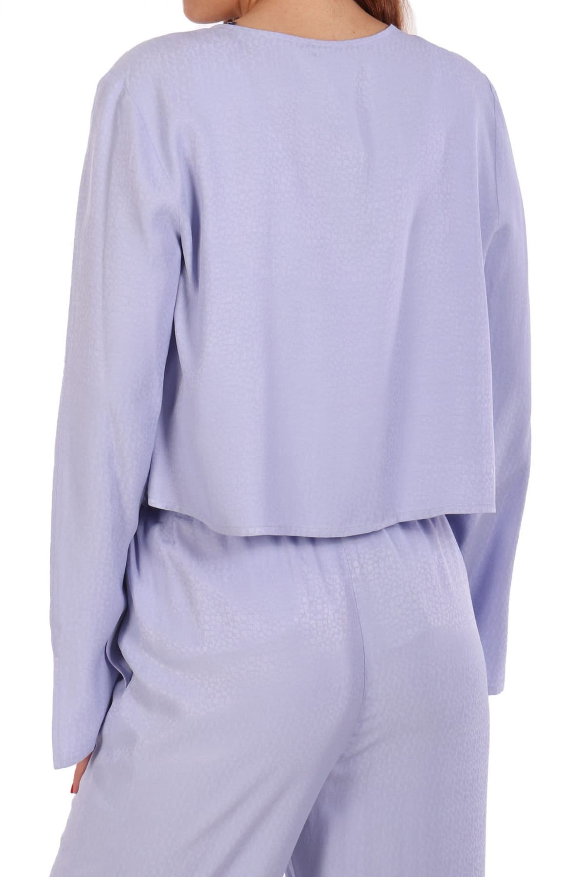 EMPORIO ARMANI ΠΟΥΚΑΜΙΣΑ CROP ΑΝΟΙΓΜΑ ΜΠΡΟΣΤΑ ΛΙΛΑ