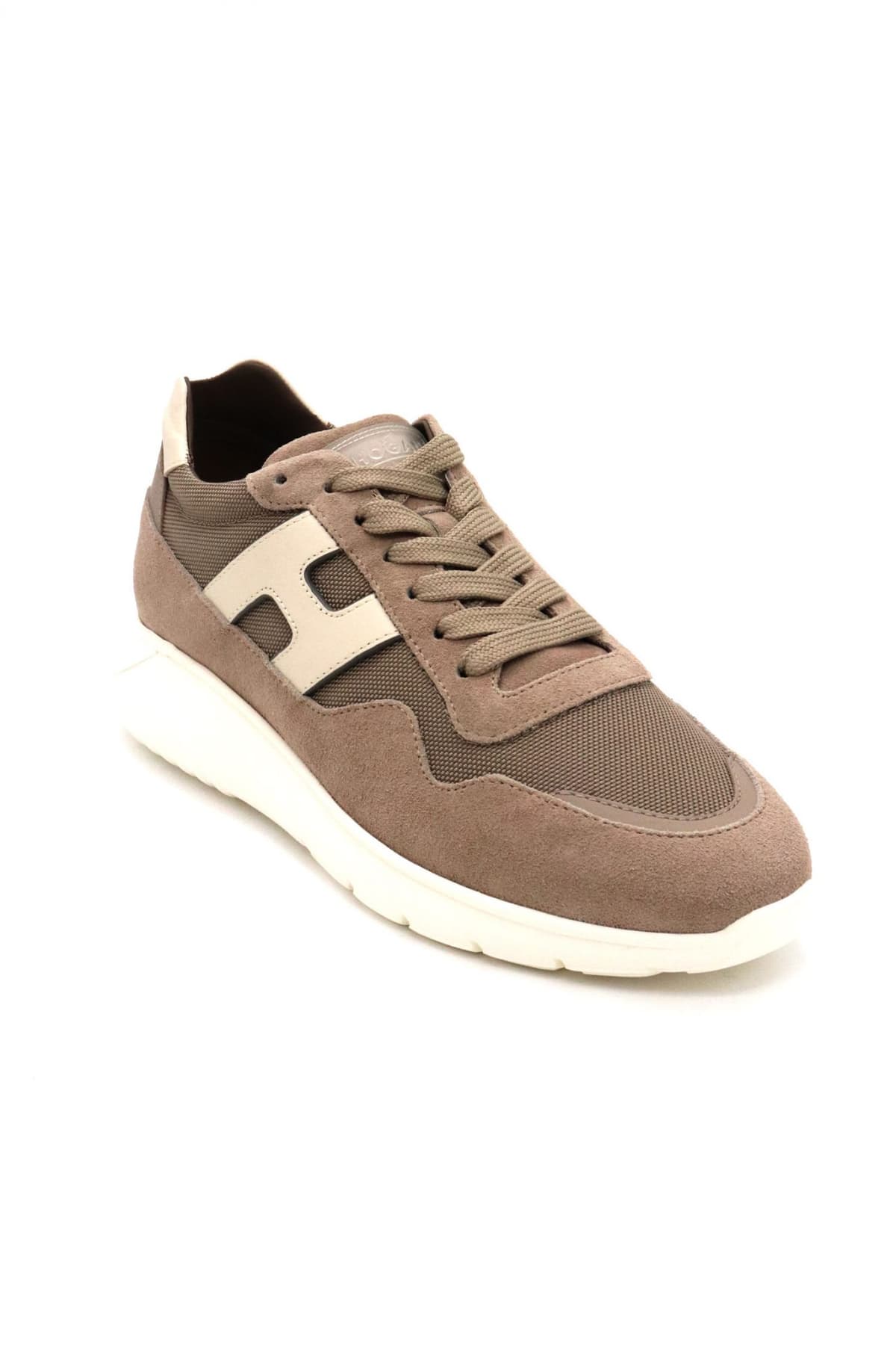 HOGAN ΠΑΠΟΥΤΣΙΑ SNEAKERS INTERACTIVE3 ALLAC. H LISSAT ΔΕΡΜΑ ΜΠΕΖ