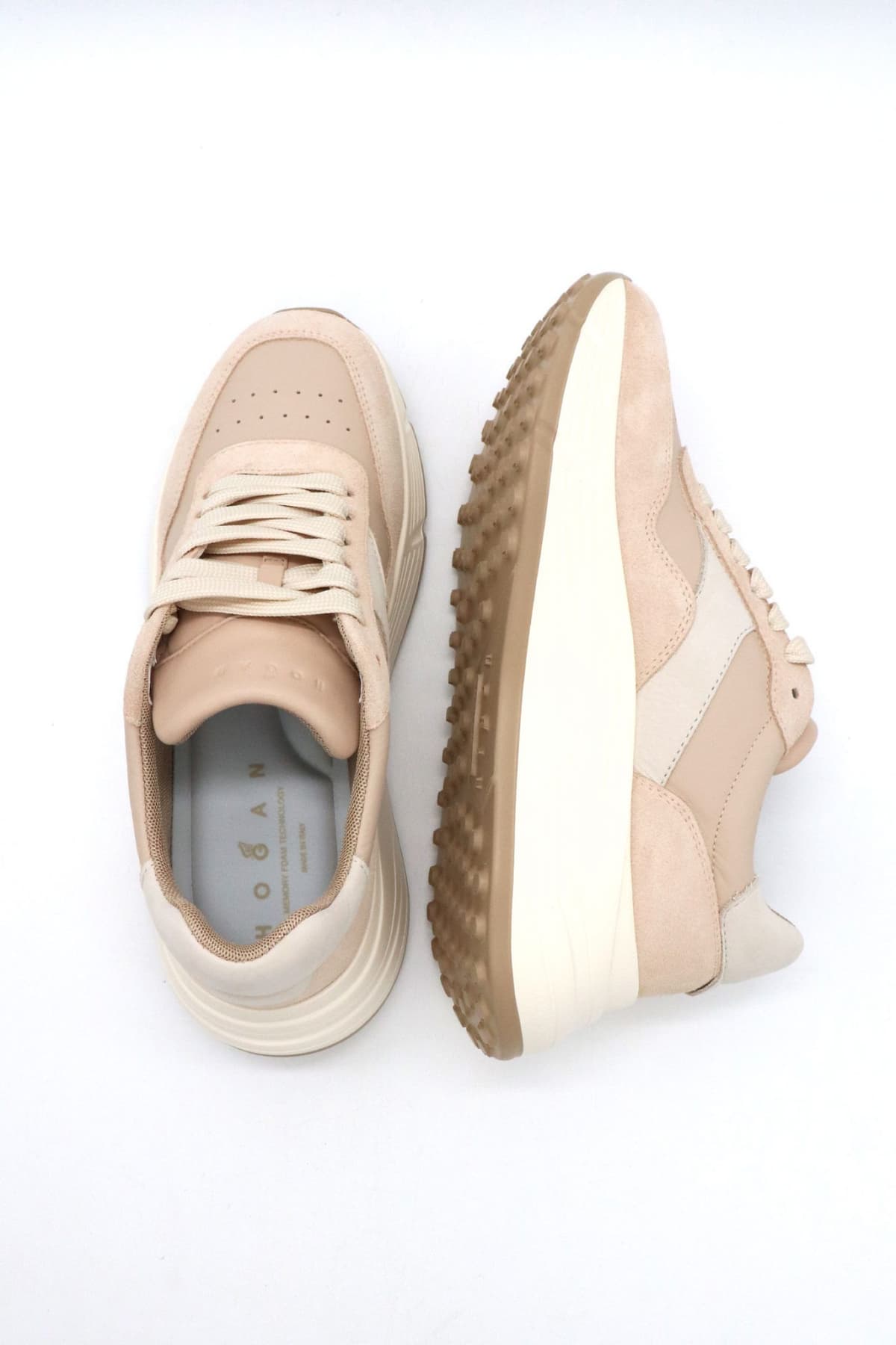 HOGAN ΠΑΠΟΥΤΣΙΑ SNEAKERS ΔΕΡΜΑ H669 ALLACCIATO ΣΟΜΟΝ