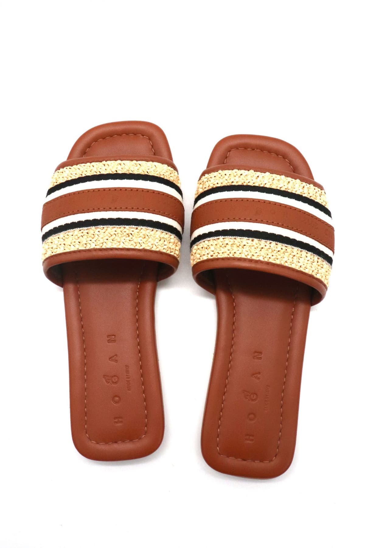 HOGAN ΠΑΠΟΥΤΣΙΑ ΣΑΝΔΑΛΙΑ H685 FLAT SANDALO NASTRO ΤΑΜΠΑ