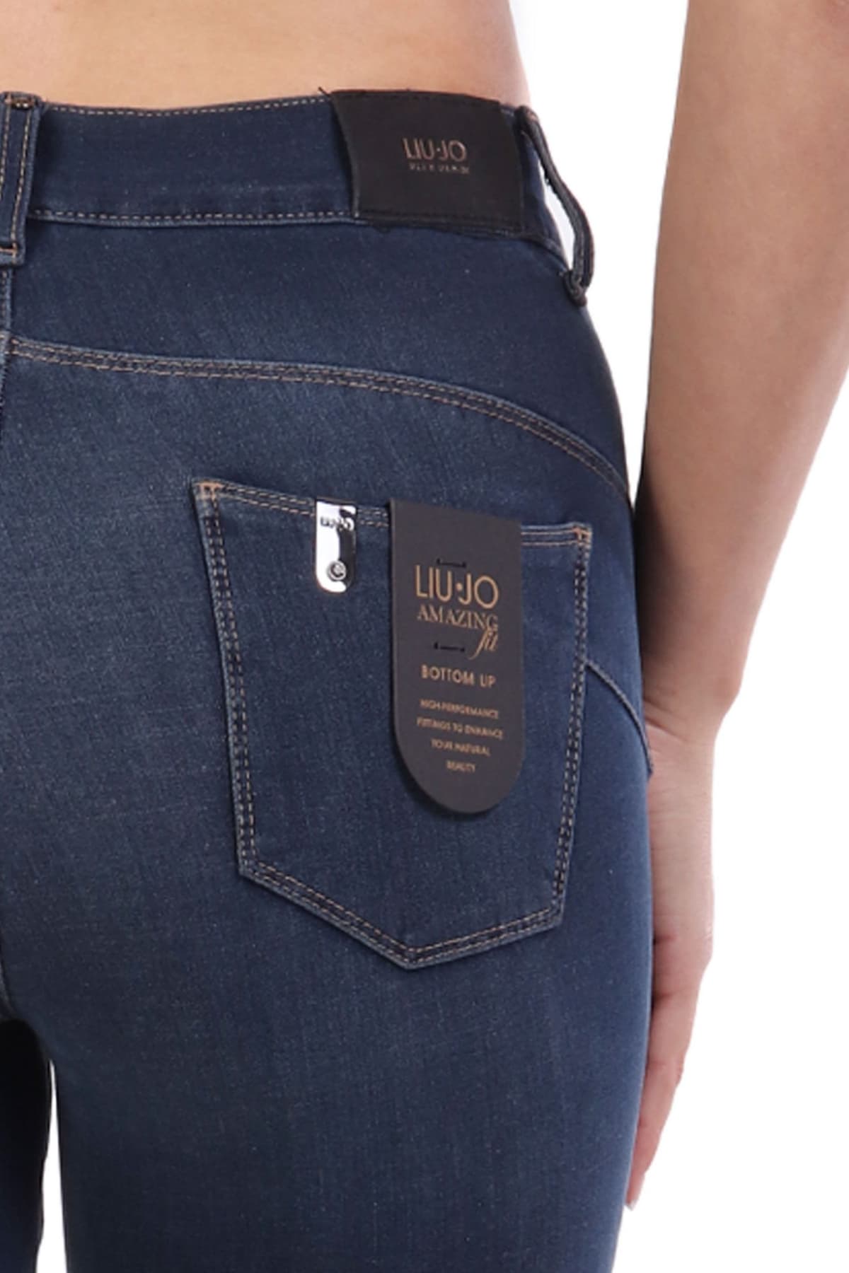 LIU-JO ΠΑΝΤΕΛΟΝΙ JEANS DIVINE HIGH WAIST ΣΚΟΥΡΟ ΜΠΛΕ