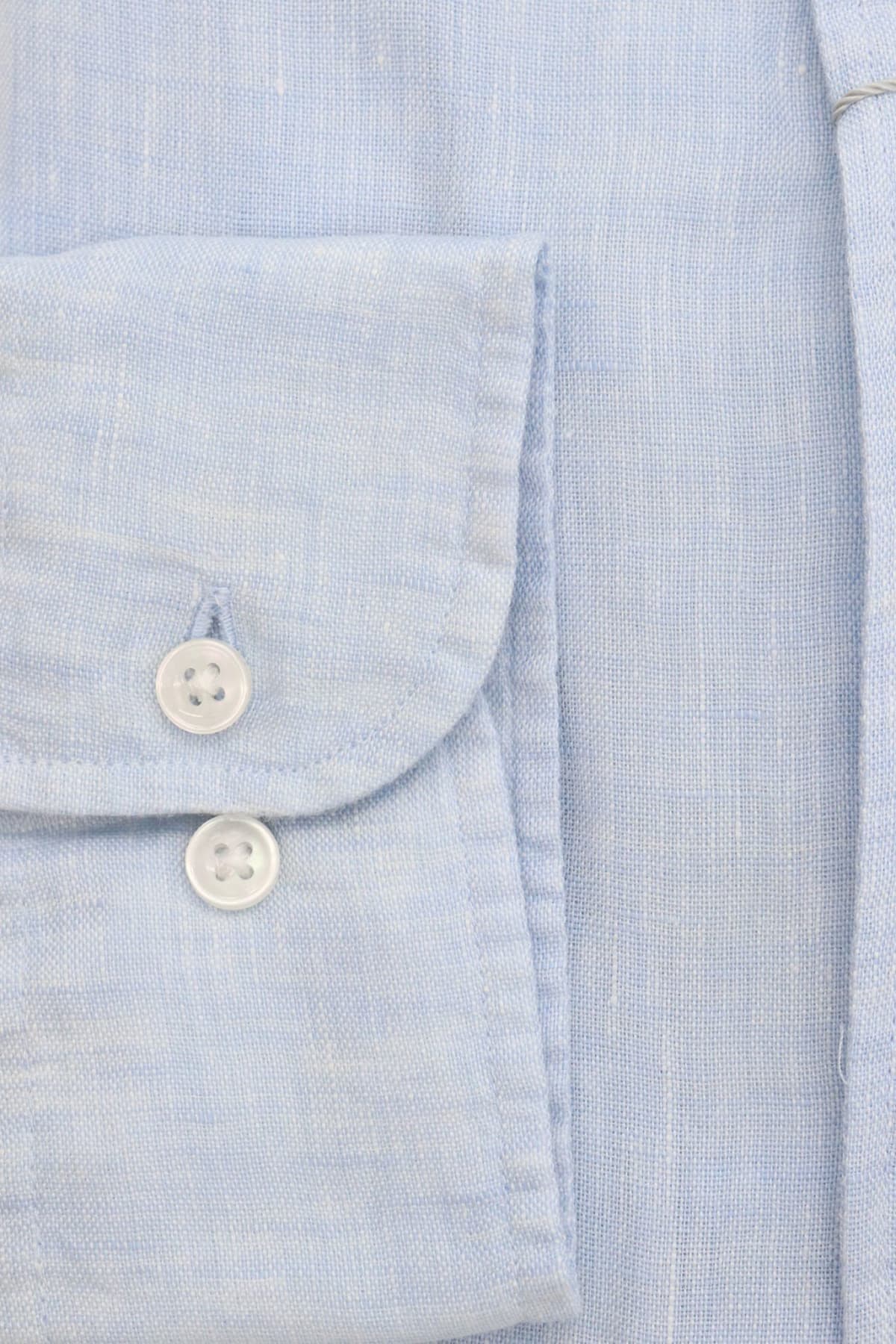 MICHAEL KORS ΠΟΥΚΑΜΙΣΟ SLIM FIT ΛΙΝΟ ΣΙΕΛ