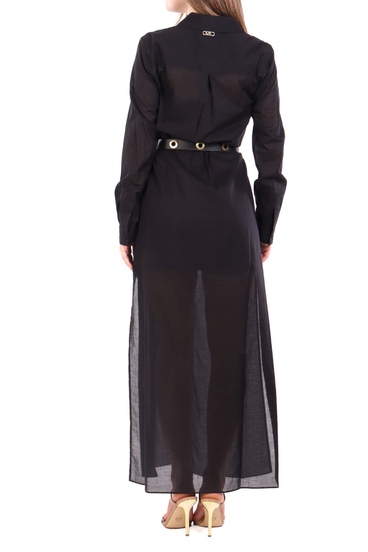 MICHAEL KORS ΦΟΡΕΜΑ MAXI ΣΕΜΙΖΙΕ ΜΕ ΖΩΝΗ ΜΑΥΡΟ