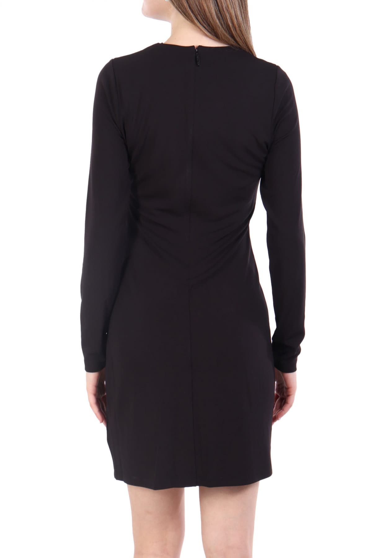 MICHAEL KORS ΦΟΡΕΜΑ MINI ΝΤΡΑΠΕ V-NECK ΜΑΥΡΟ