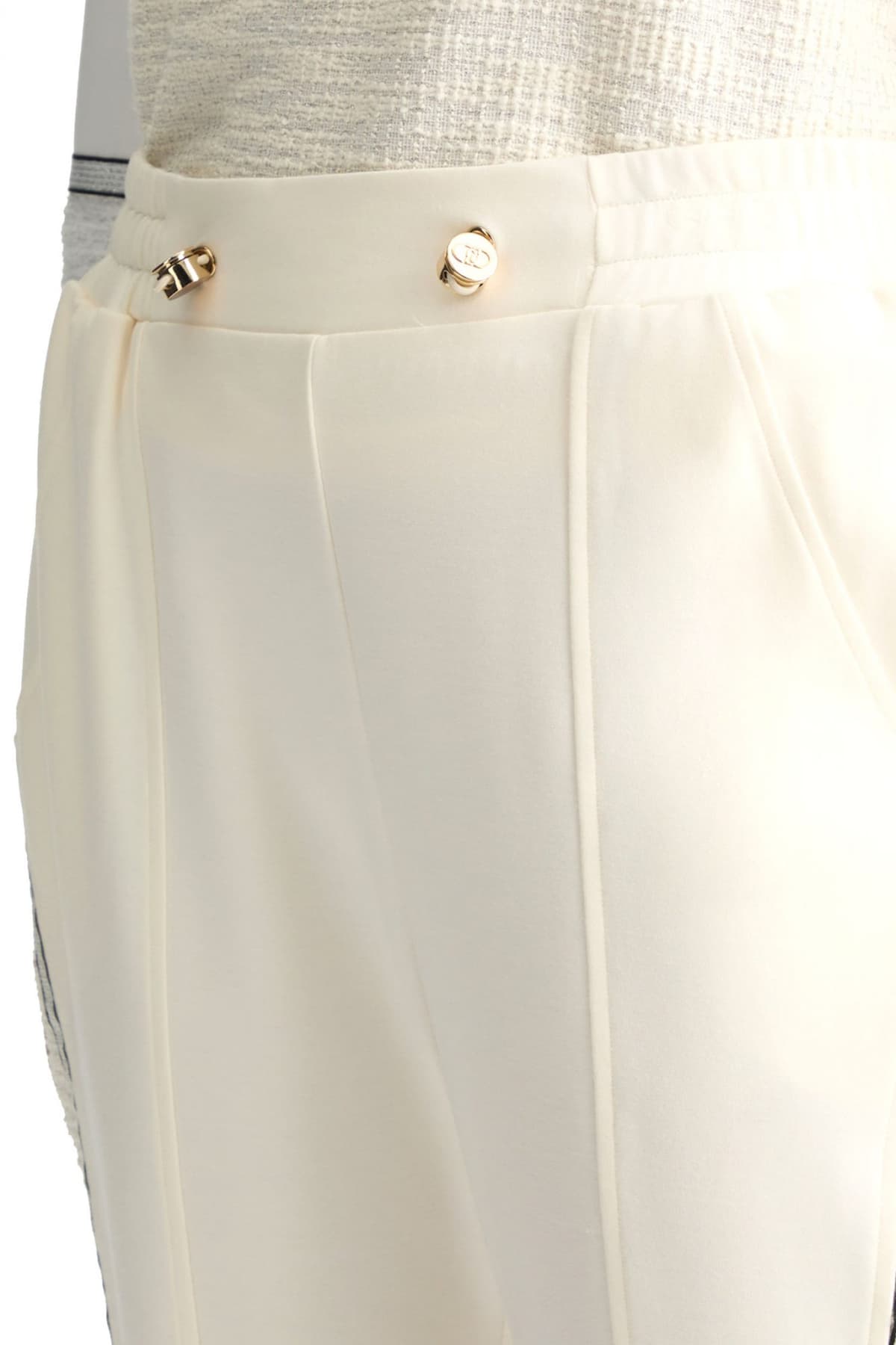 LIU JO ΠΑΝΤΕΛΟΝΙ JERSEY ΡΙΓΑ ΠΛΑΙ ΕΚΡΟΥ