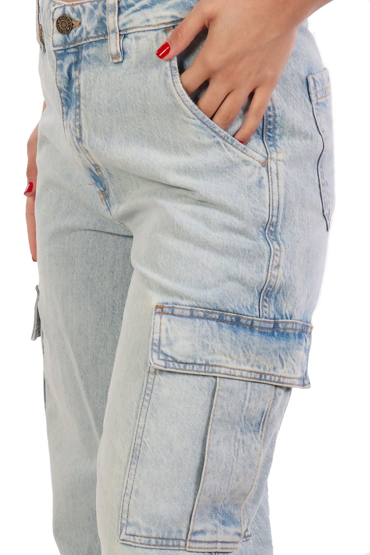 GUESS JEANS ΠΑΝΤΕΛΟΝΙ JEANS CARGO G10 ΑΝΟΙΧΤΟ ΜΠΛΕ