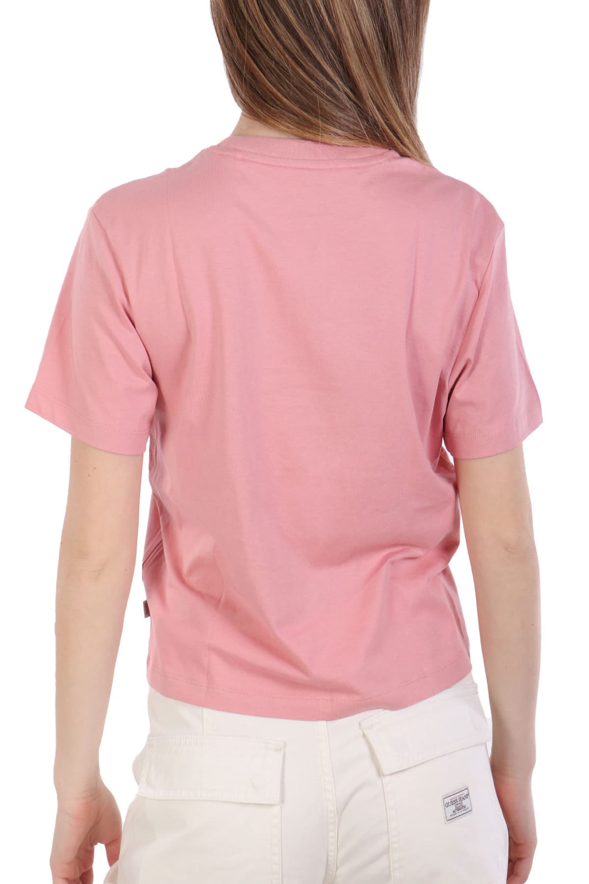 GUESS JEANS T-SHIRT LOGO ΡΟΖ