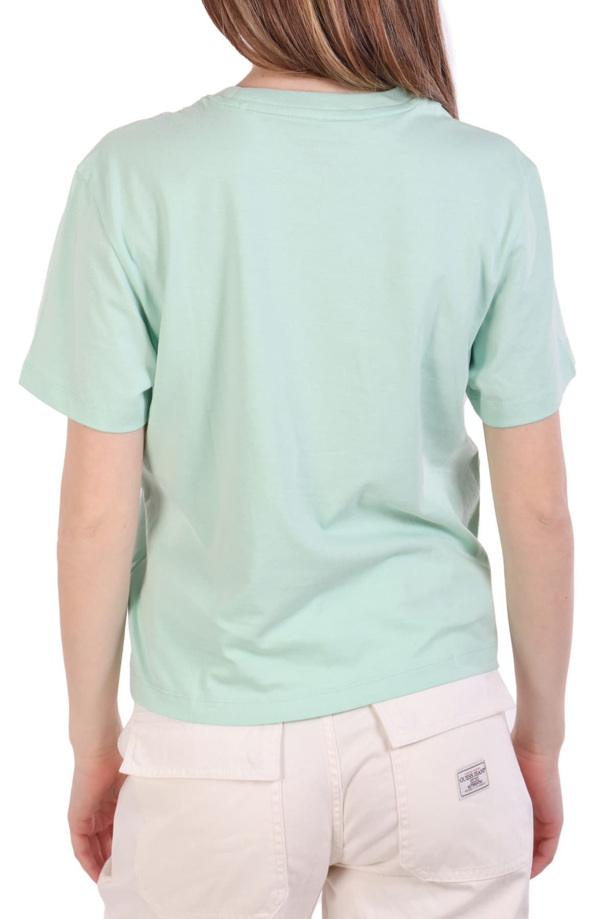 GUESS JEANS T-SHIRT LOGO ΜΕΝΤΑ