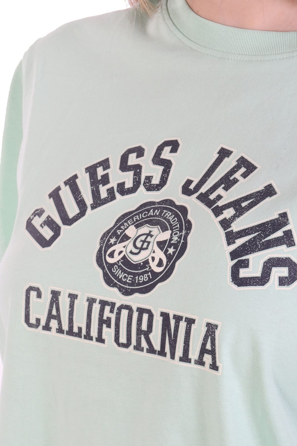 GUESS JEANS T-SHIRT LOGO ΜΕΝΤΑ