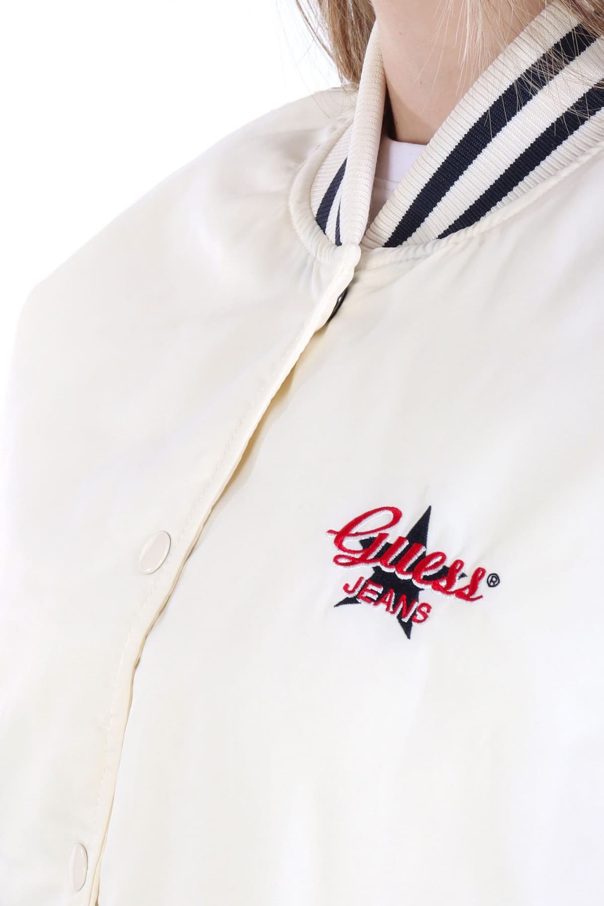 GUESS JEANS ΜΠΟΥΦΑΝ BOMBER ΜΠΕΖ