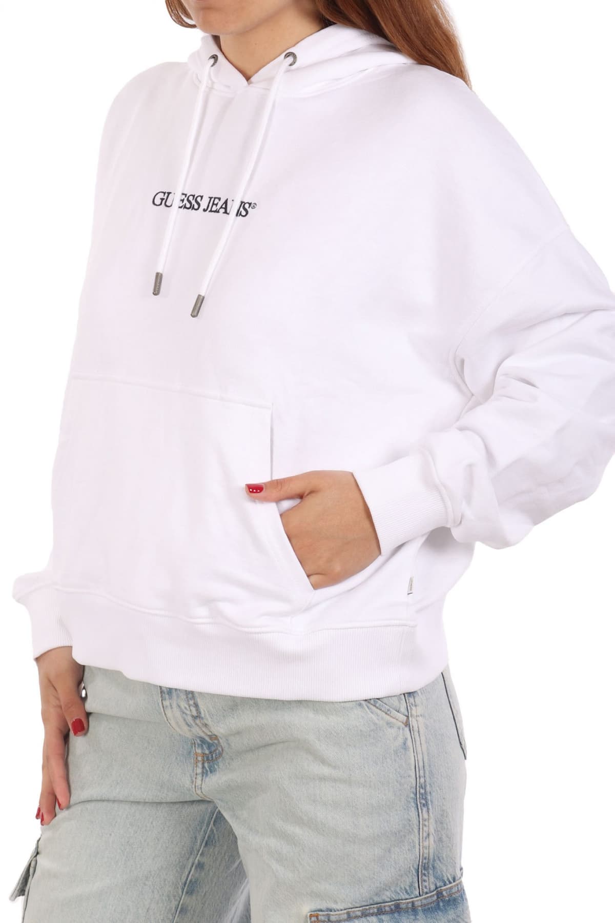 GUESS JEANS ΦΟΥΤΕΡ HOODIE ΛΕΥΚΟ