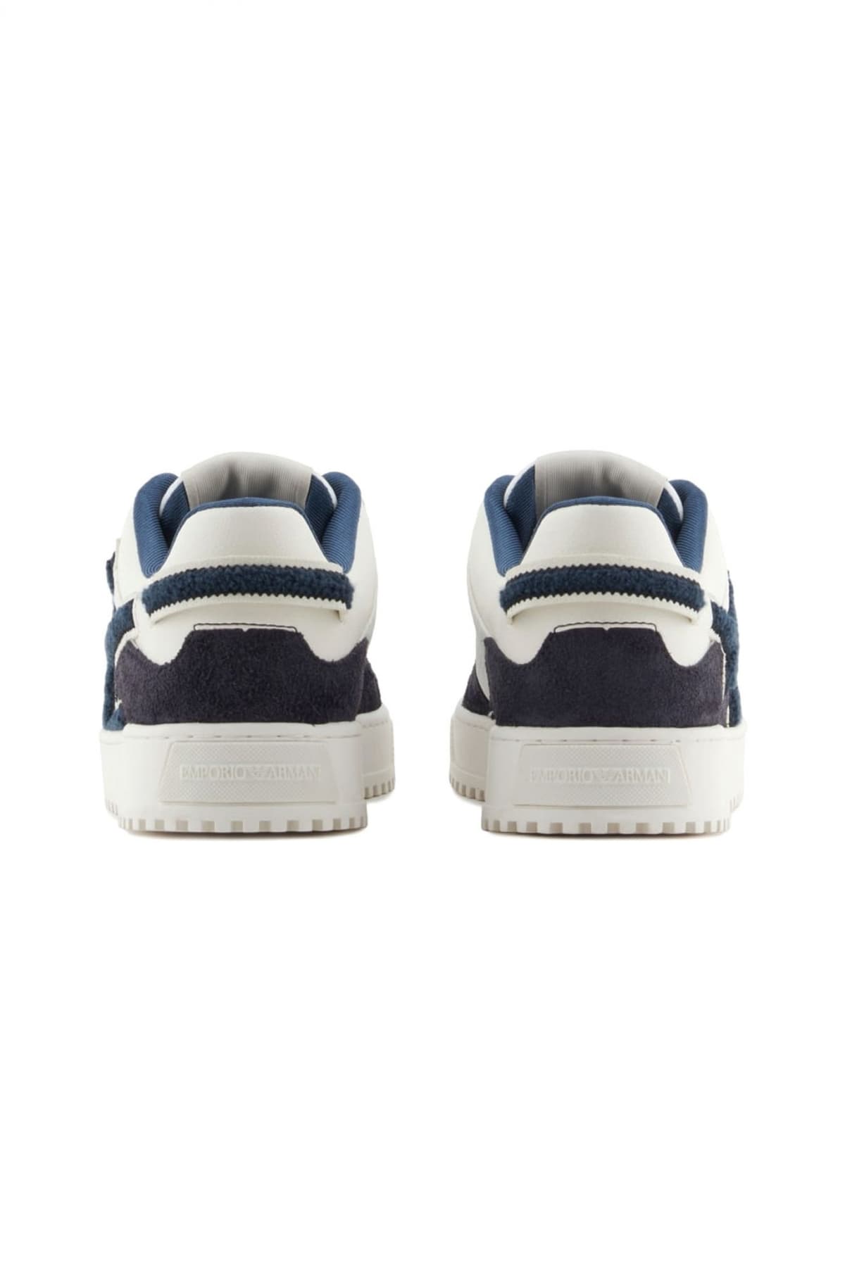 EMPORIO ARMANI ΠΑΠΟΥΤΣΙΑ SNEAKERS LOGO ΛΕΥΚΟ-ΜΠΛΕ